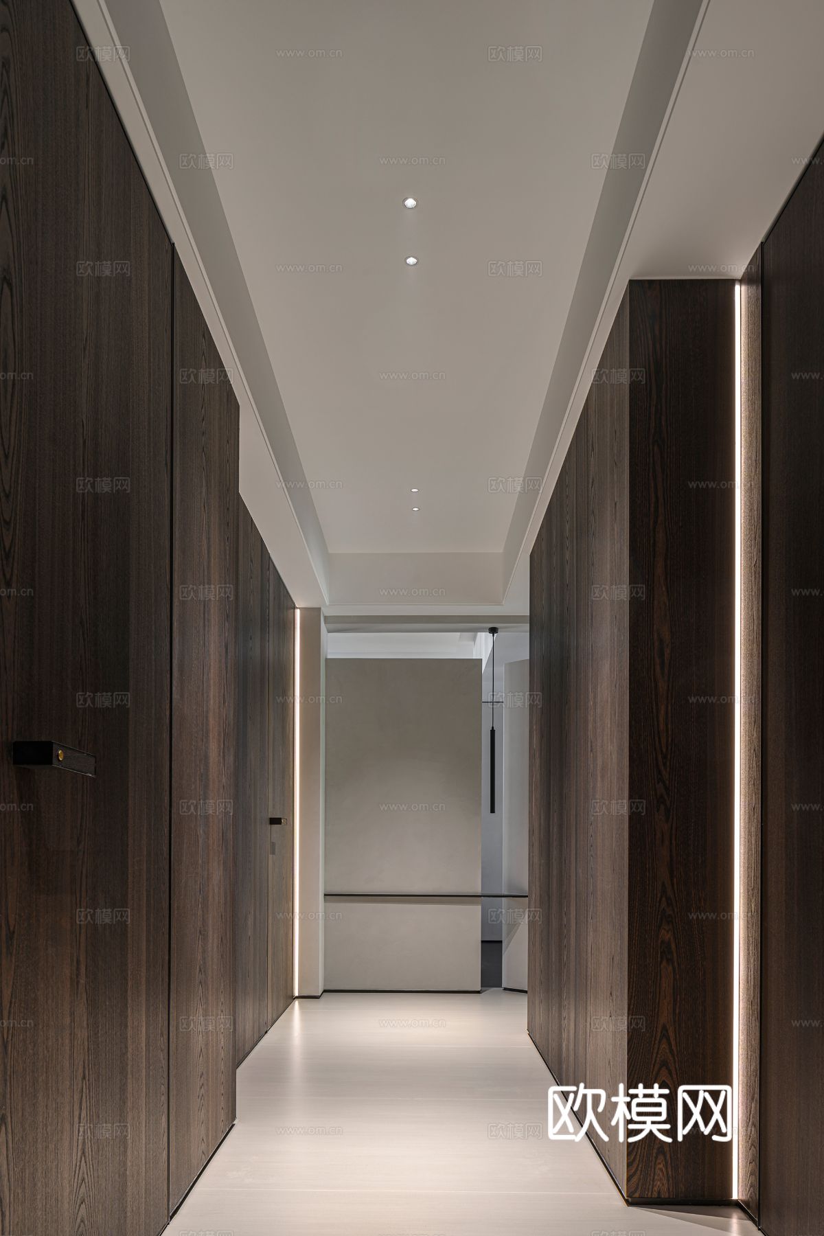 现代侘寂家装设计 客厅卧室餐厅 高级灰 极简设计效果图下载（渲染图11）