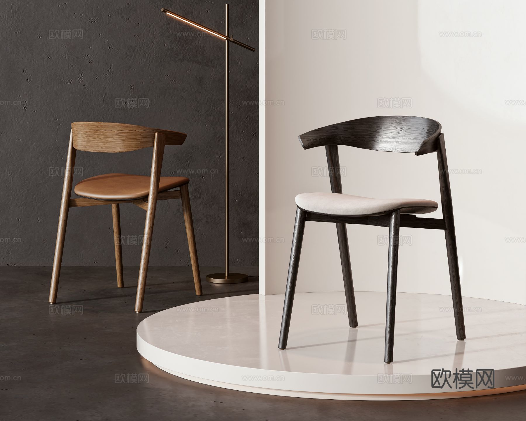 新中式单椅  单椅 餐椅 椅子 书椅 写字椅3d模型下载