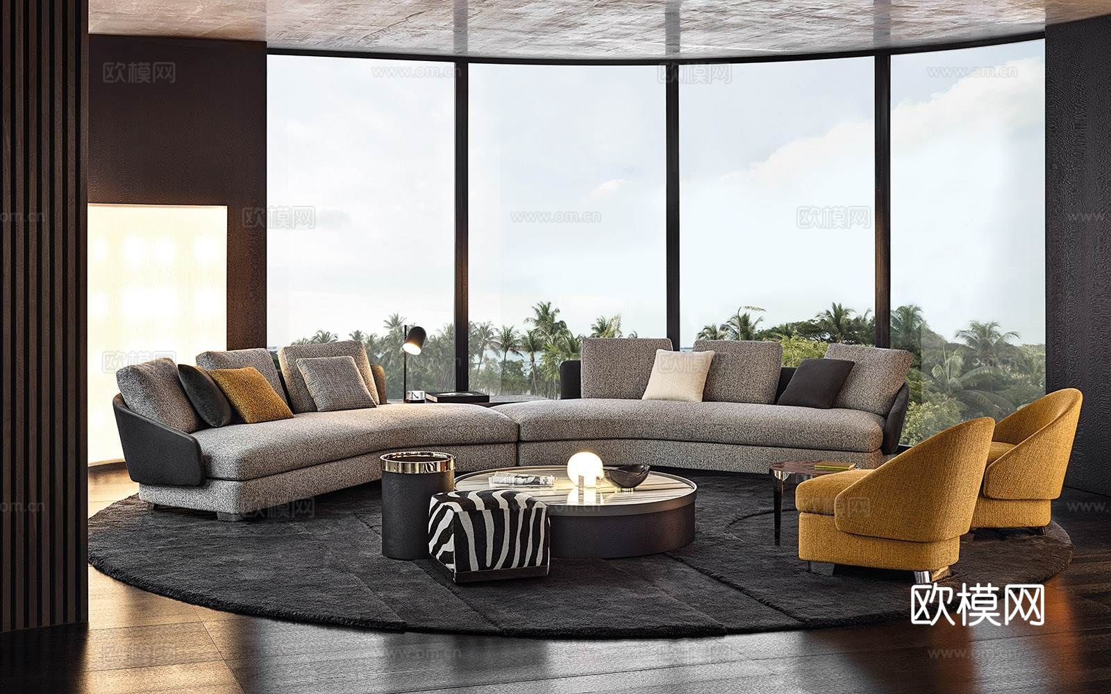 Minotti沙发系列 客厅下载（渲染图4）