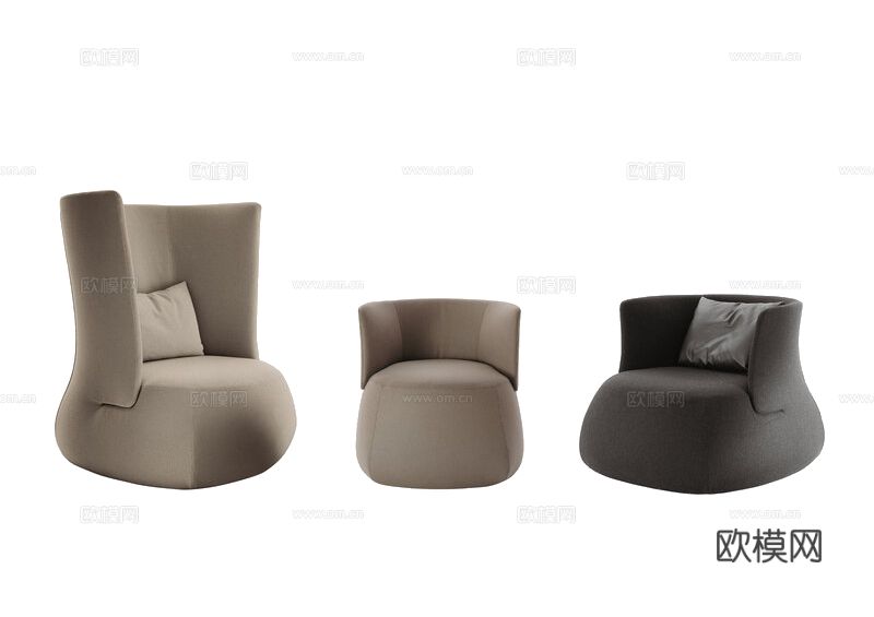 B&B Italia休闲椅下载（渲染图2）