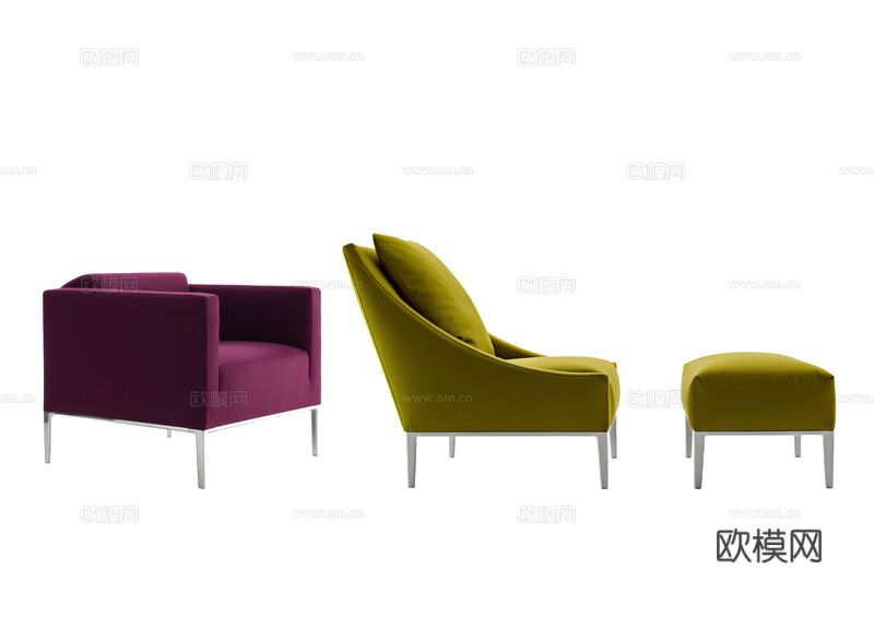 B&B Italia休闲椅下载（渲染图1）