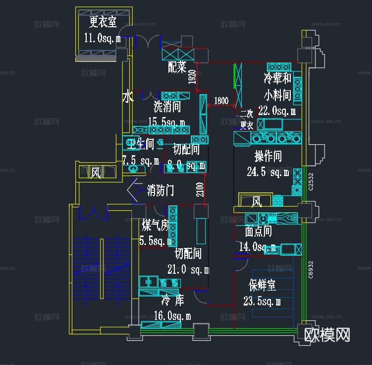 餐饮空间设计CAD图库