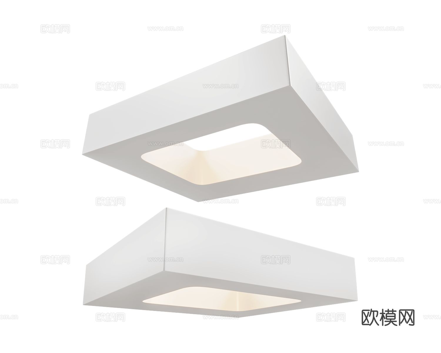 Maxlight 方框吸顶灯3d模型下载