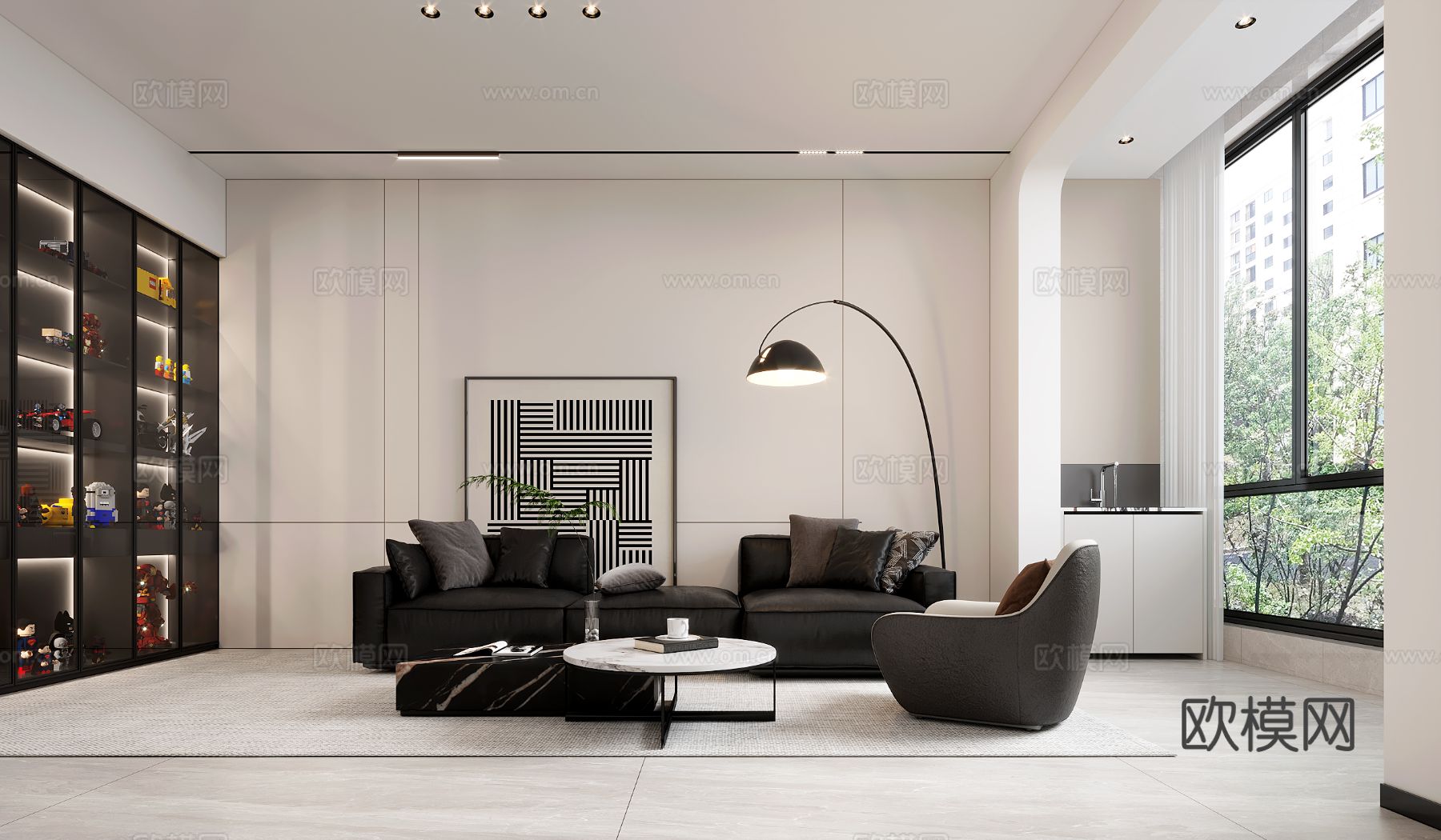 现代家装自建房效果图下载（渲染图5）