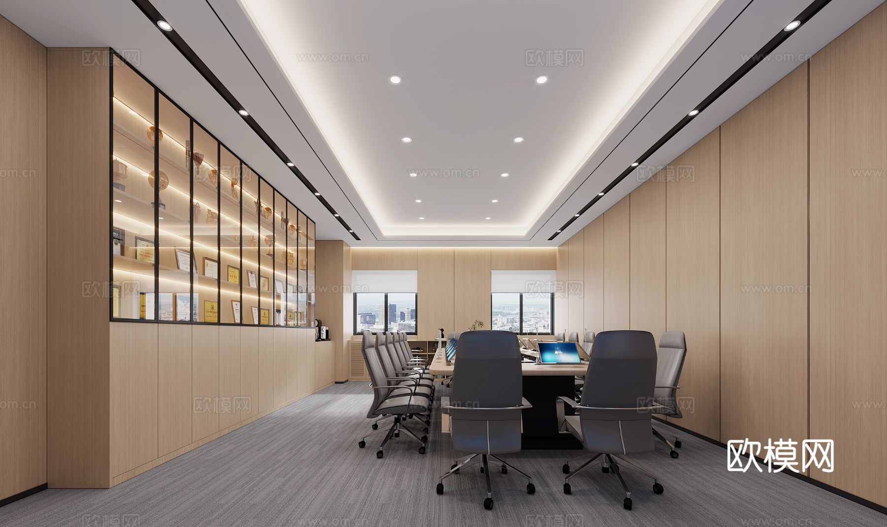 现代教室效果图下载（渲染图5）