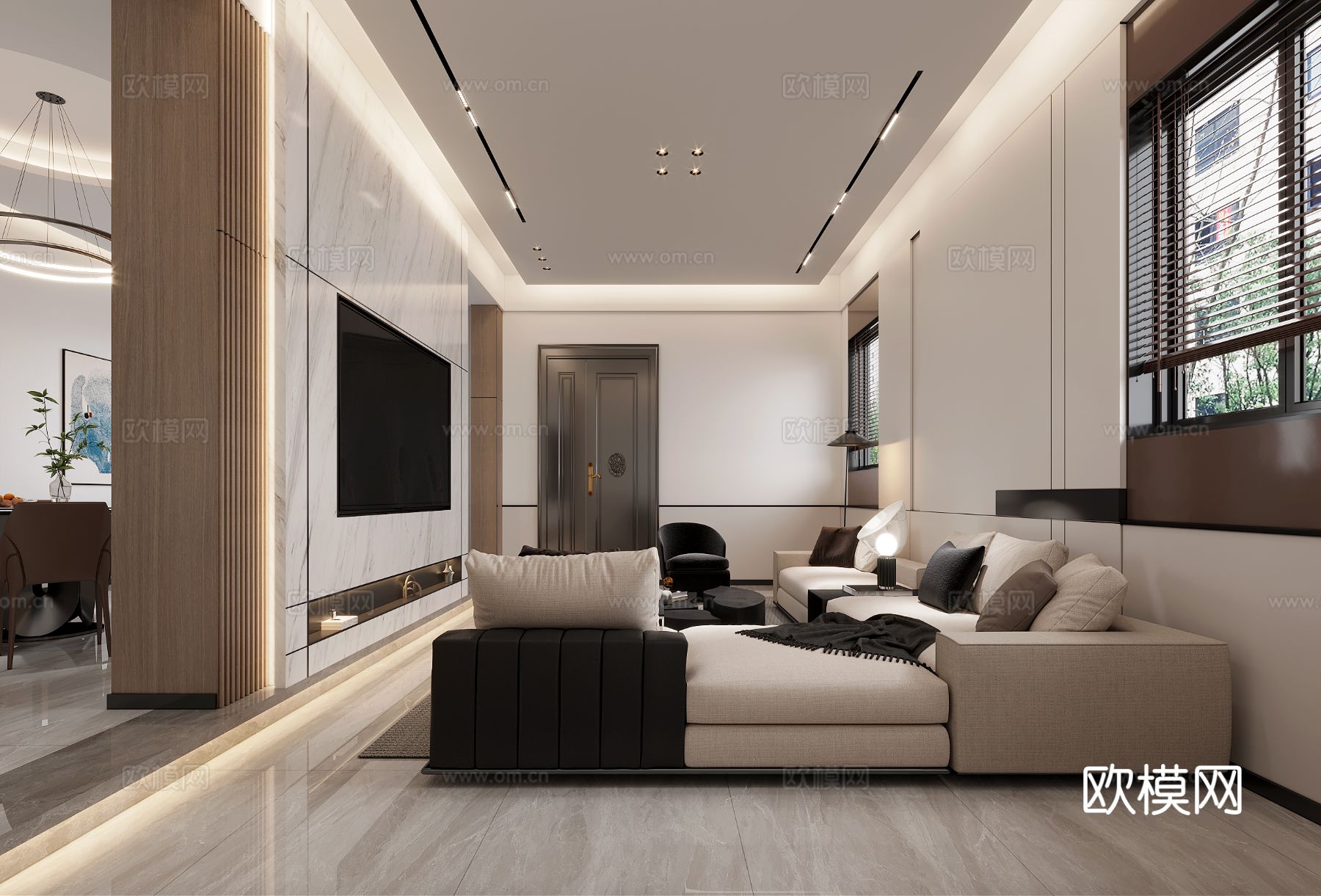 现代家装自建房效果图下载（渲染图1）