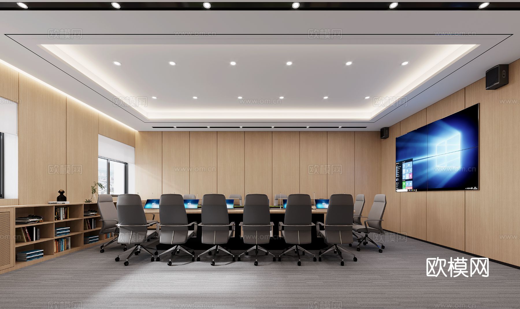现代教室效果图下载（渲染图6）