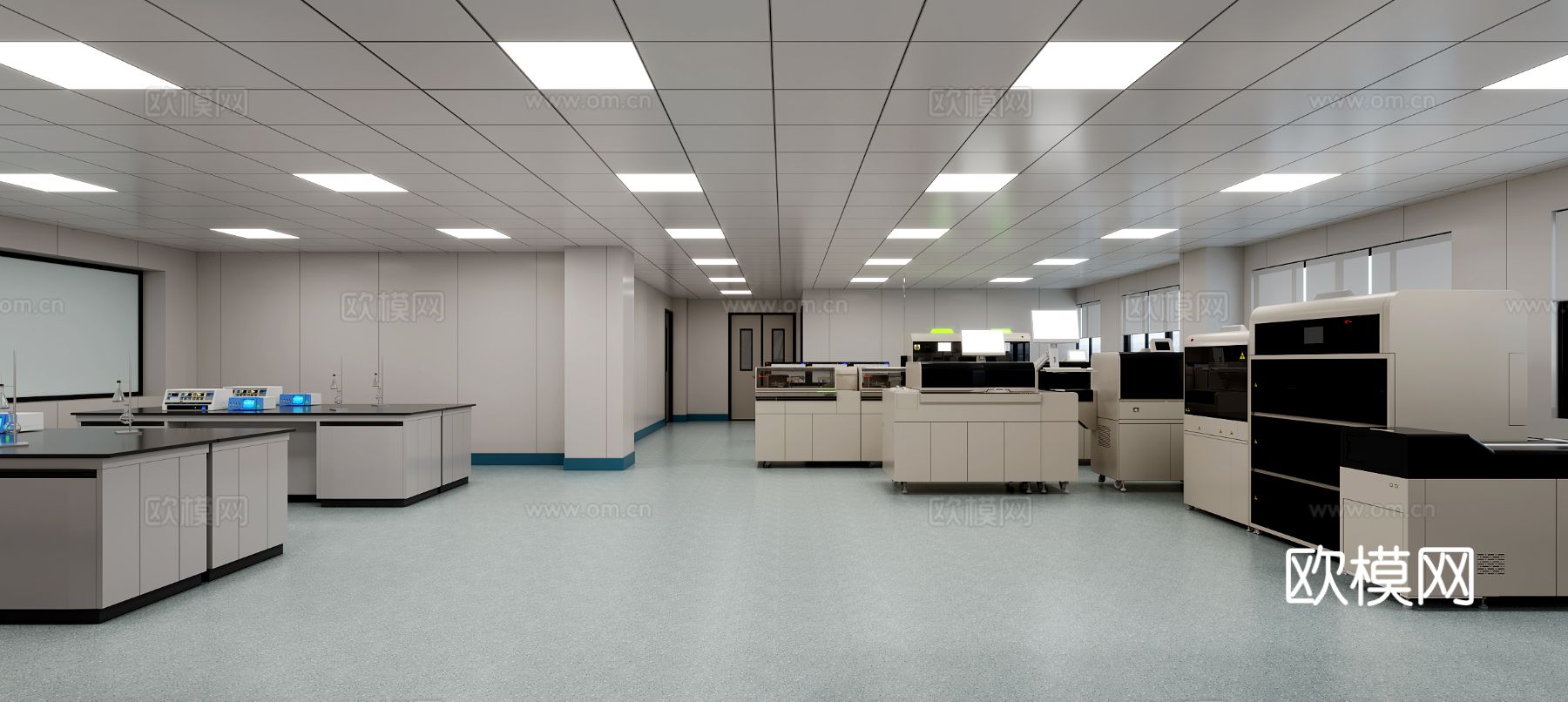 现代医院采血口 实验室效果图下载（渲染图2）