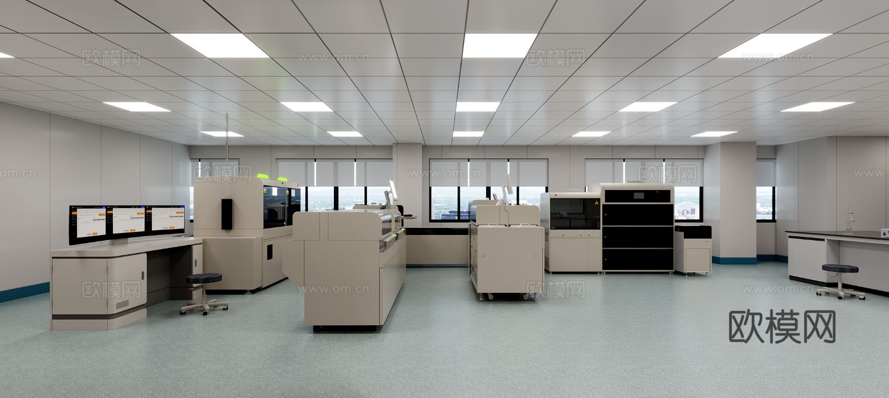 现代医院采血口 实验室效果图下载（渲染图3）