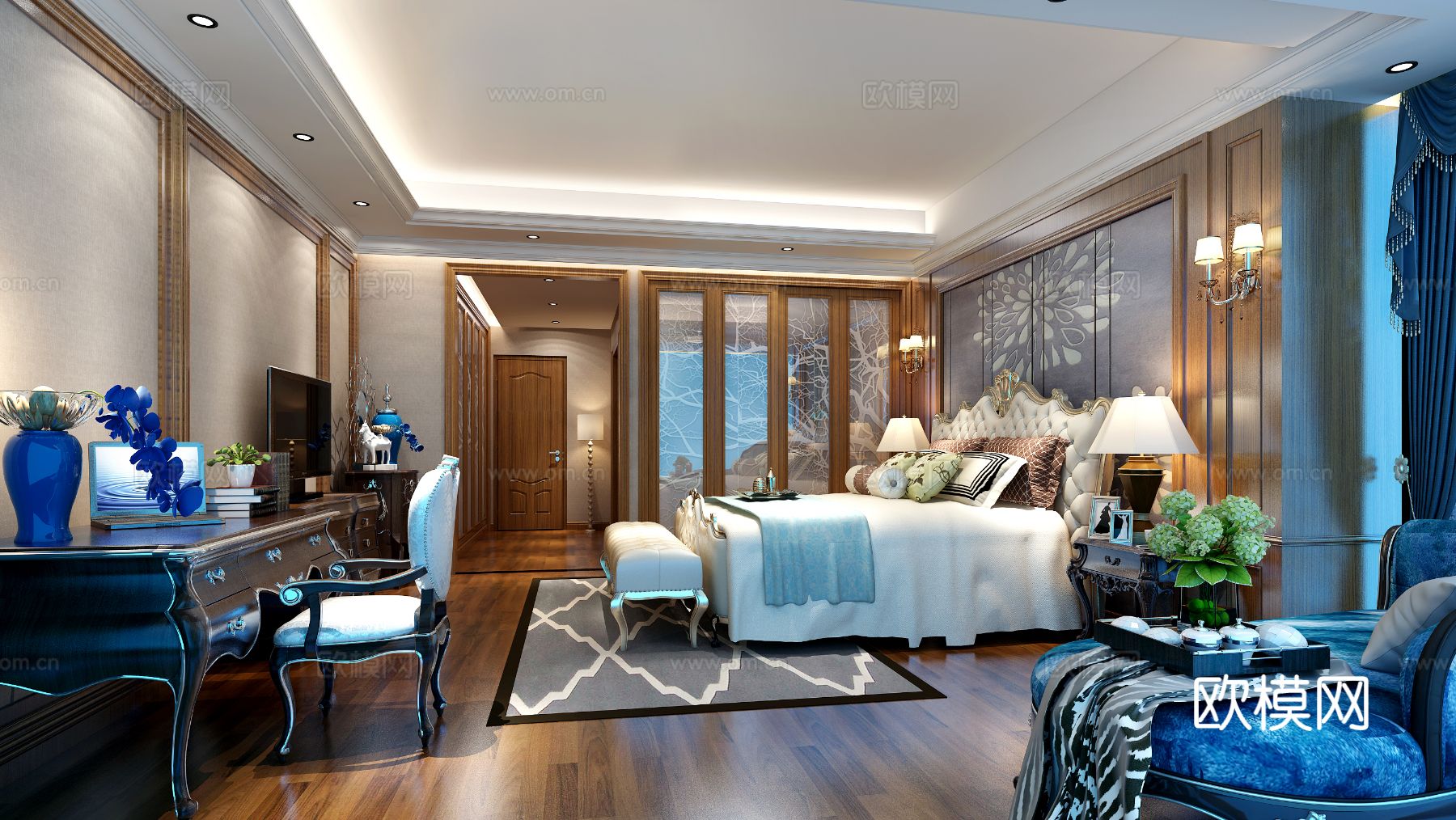 300平方现代欧式豪宅效果图下载（渲染图5）