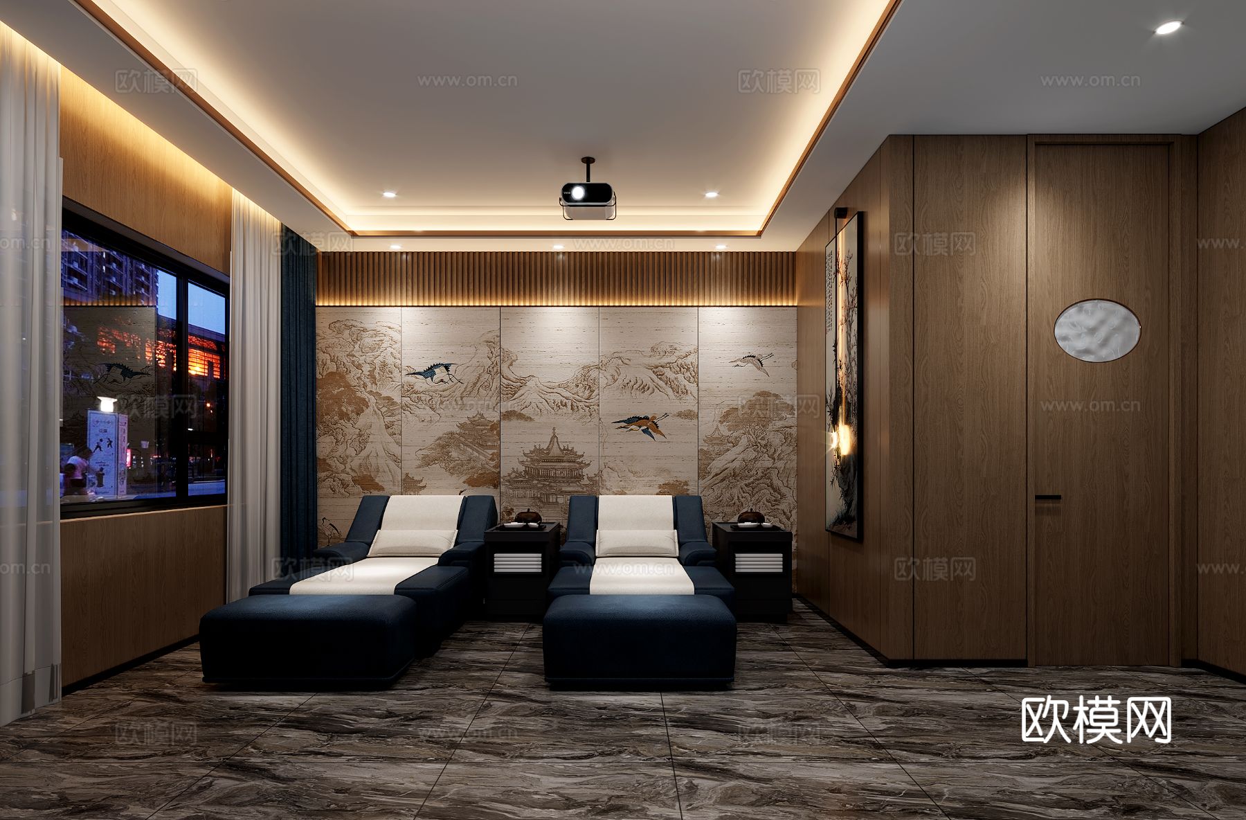 现代足浴店装修效果图下载（渲染图10）