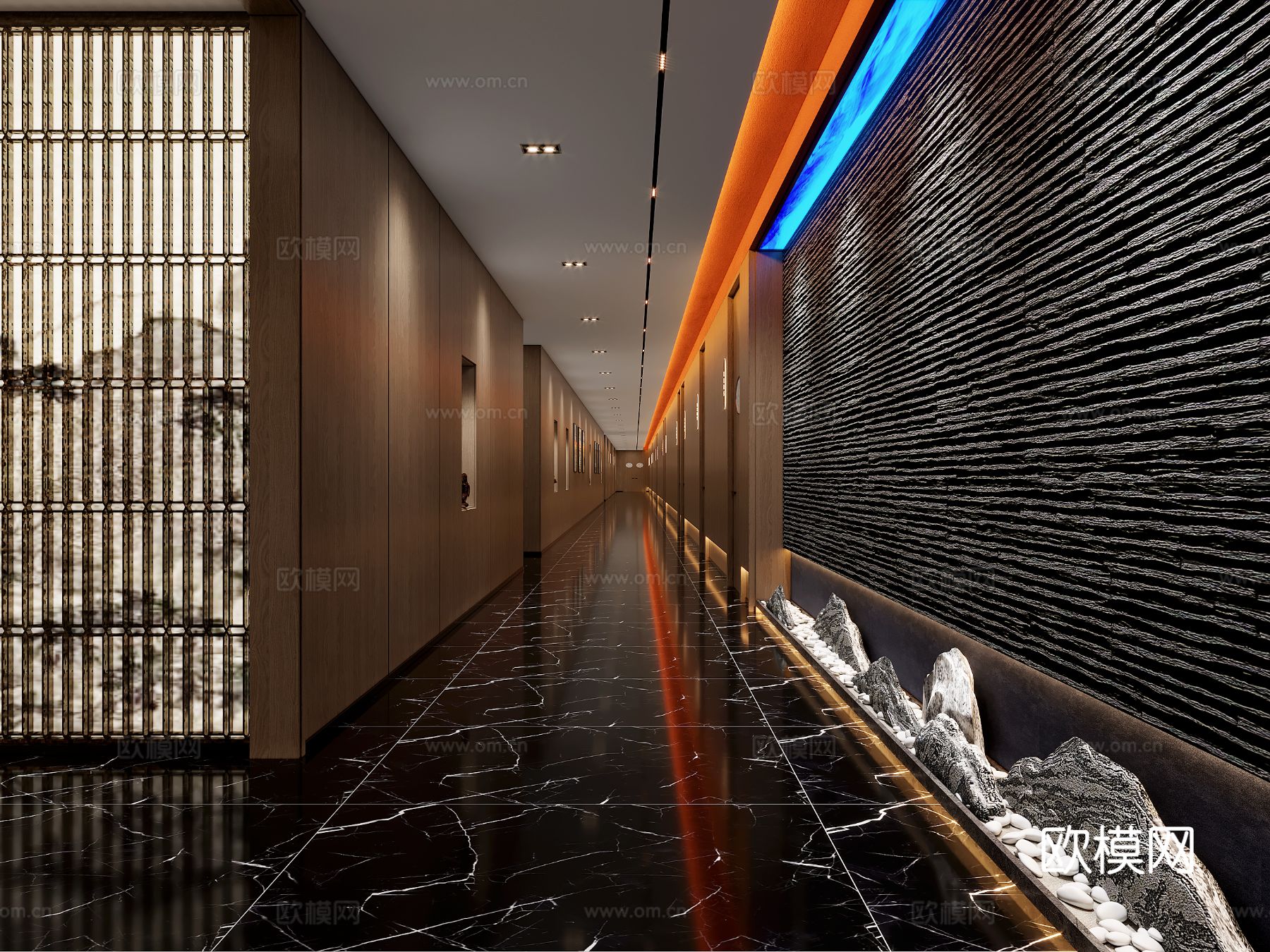 现代足浴店装修效果图下载（渲染图2）