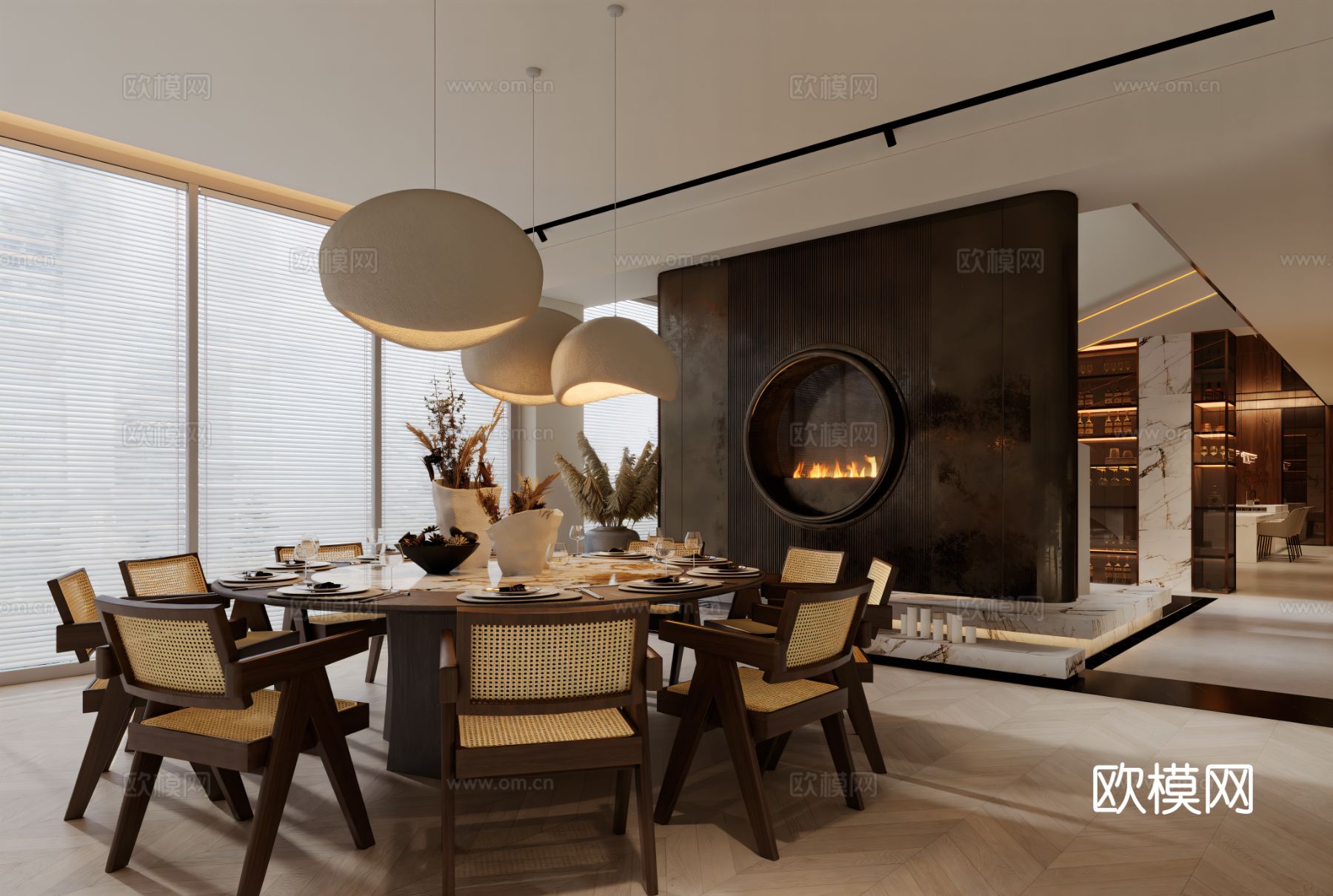 唐忠汉｜东方美学餐厅3d模型