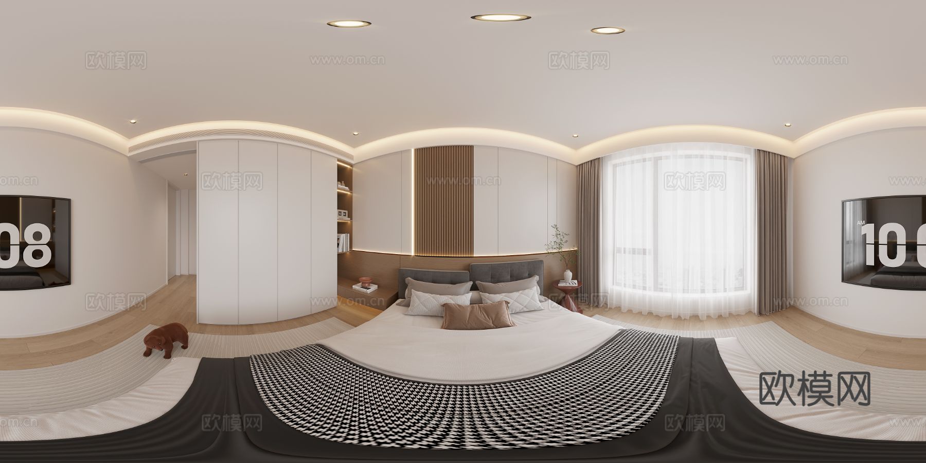 现代大平层家装 全景图 装修效果图下载（渲染图8）