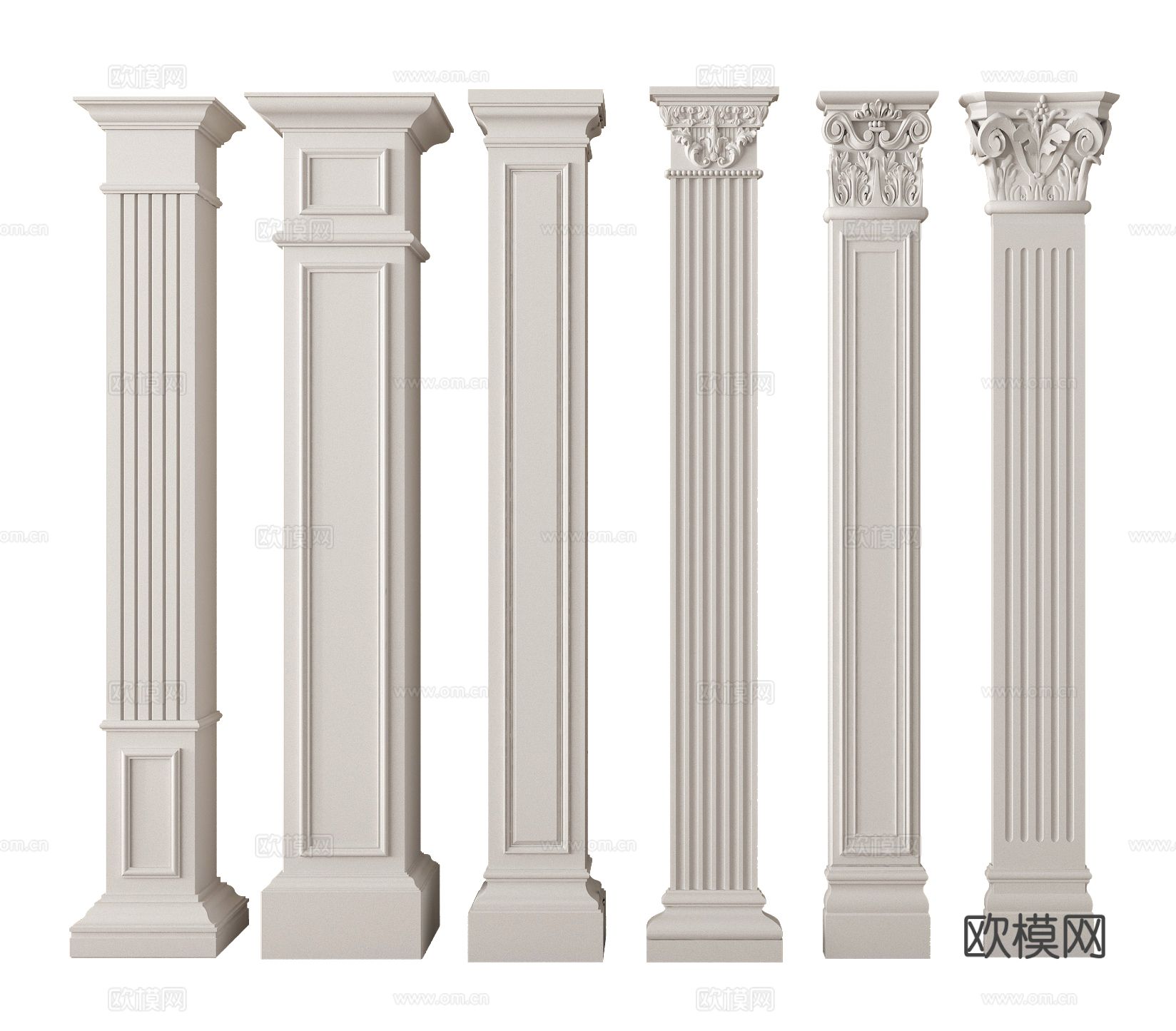 欧式柱子 罗马柱 石柱3d模型3d模型3d模型下载