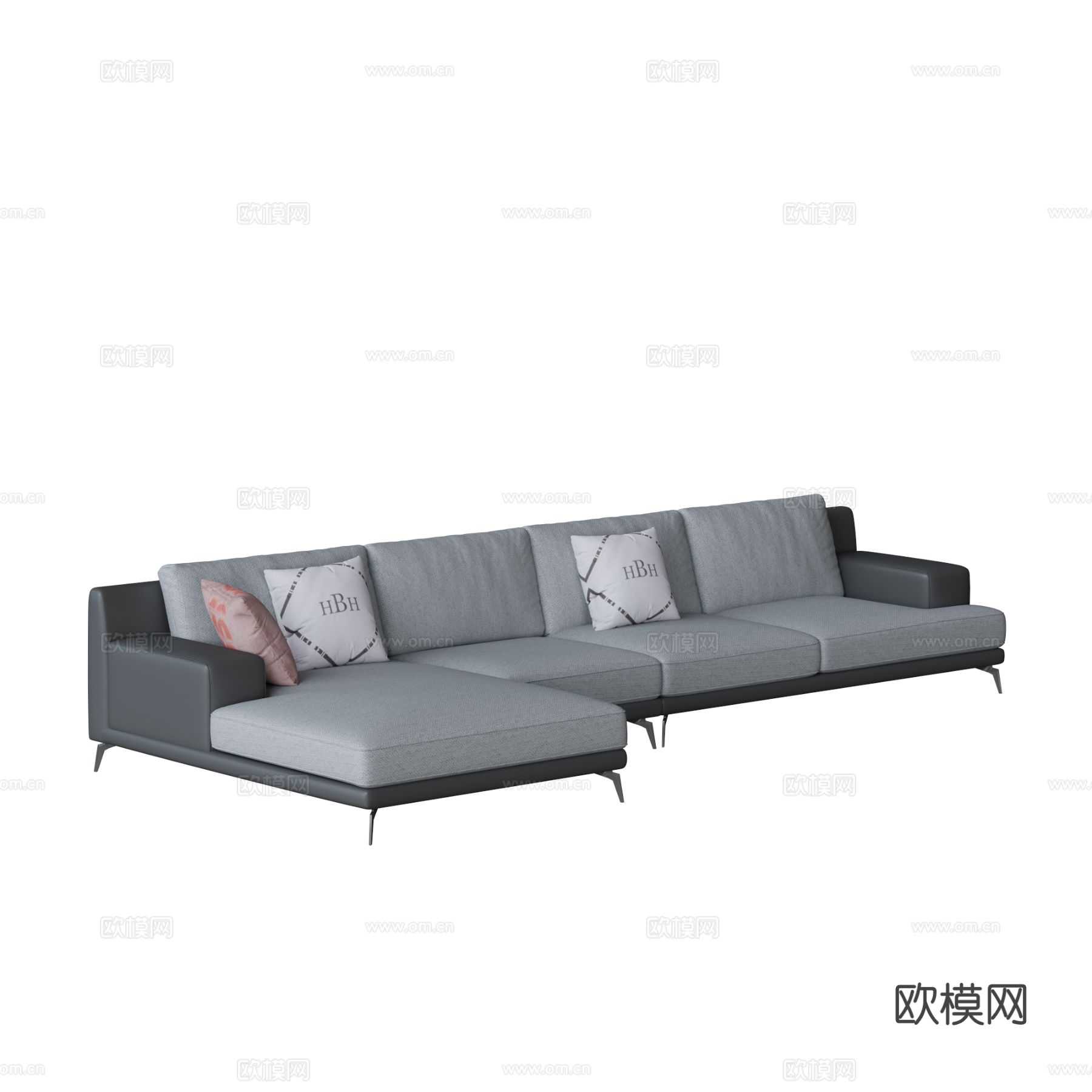 多人沙发3d模型
