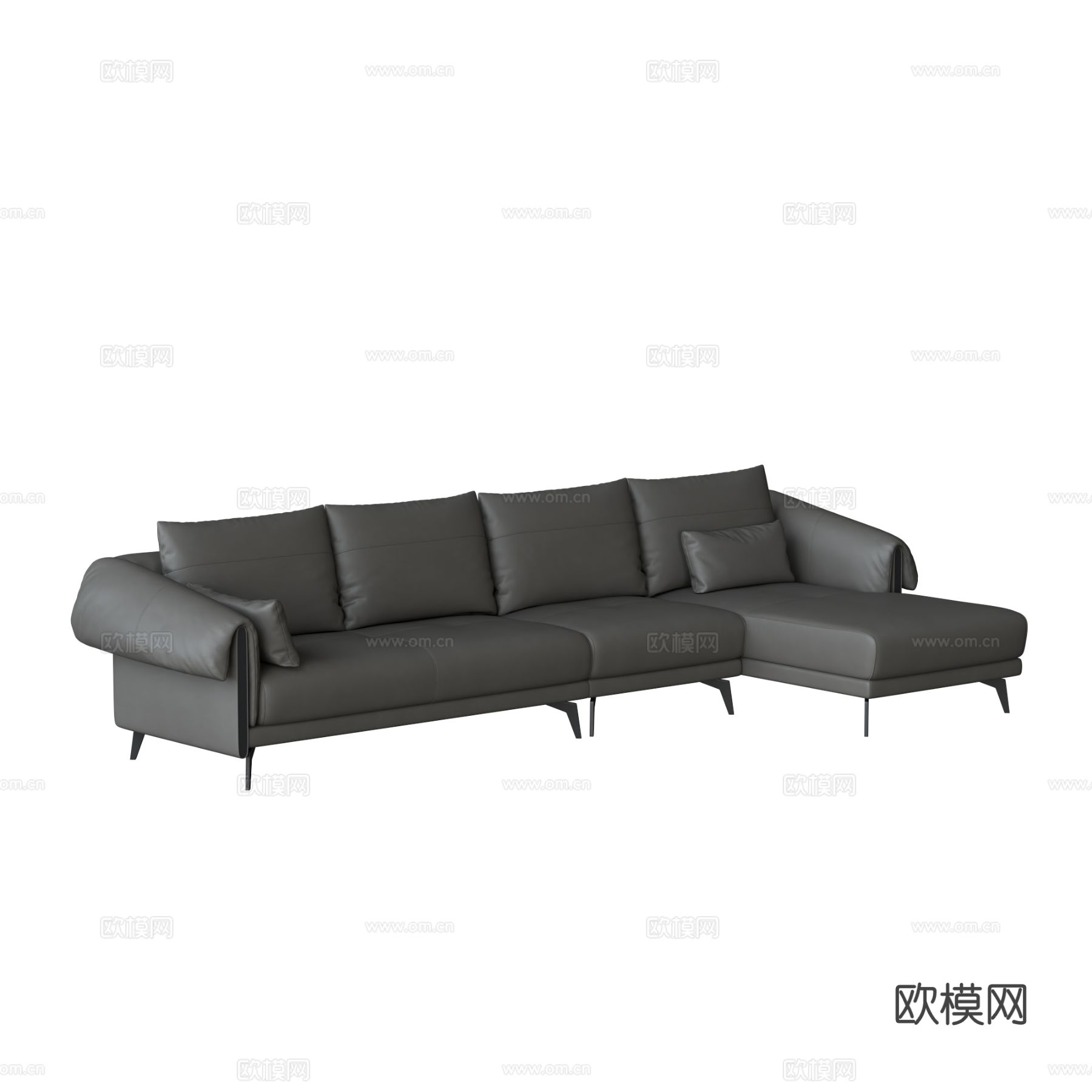 转角沙发3d模型下载