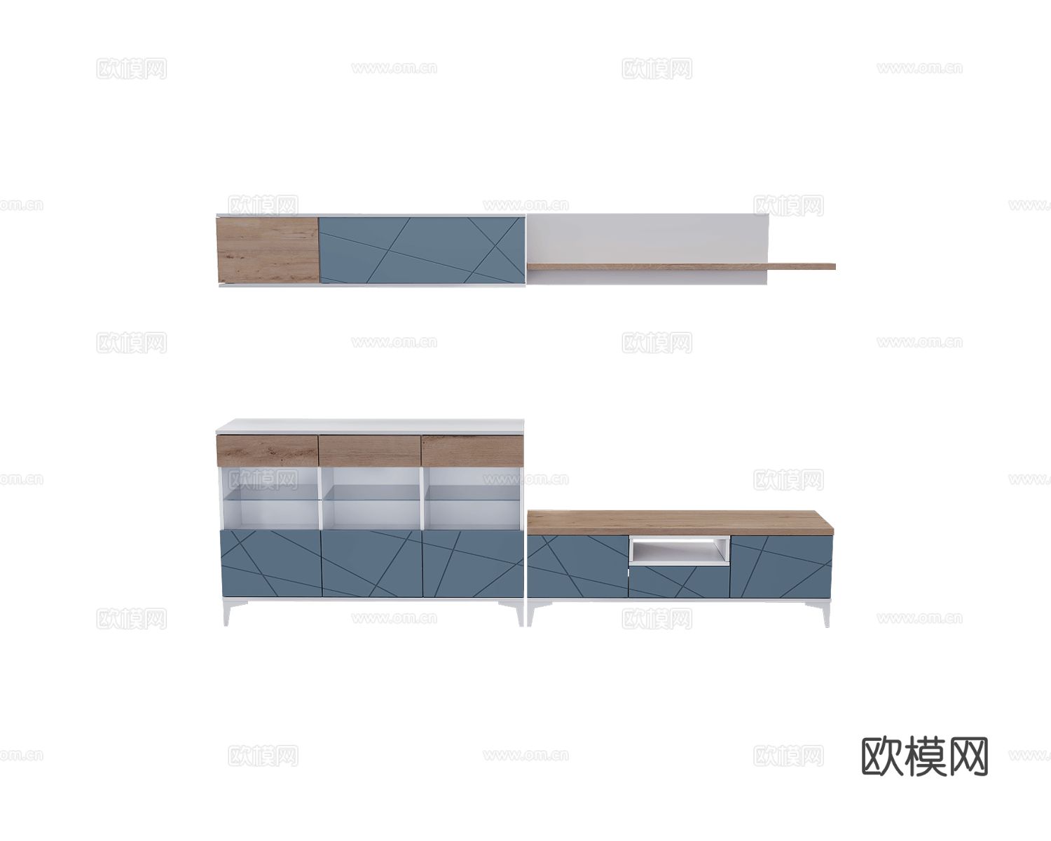 Mirlachev 电视柜 壁架3d模型下载（渲染图1）