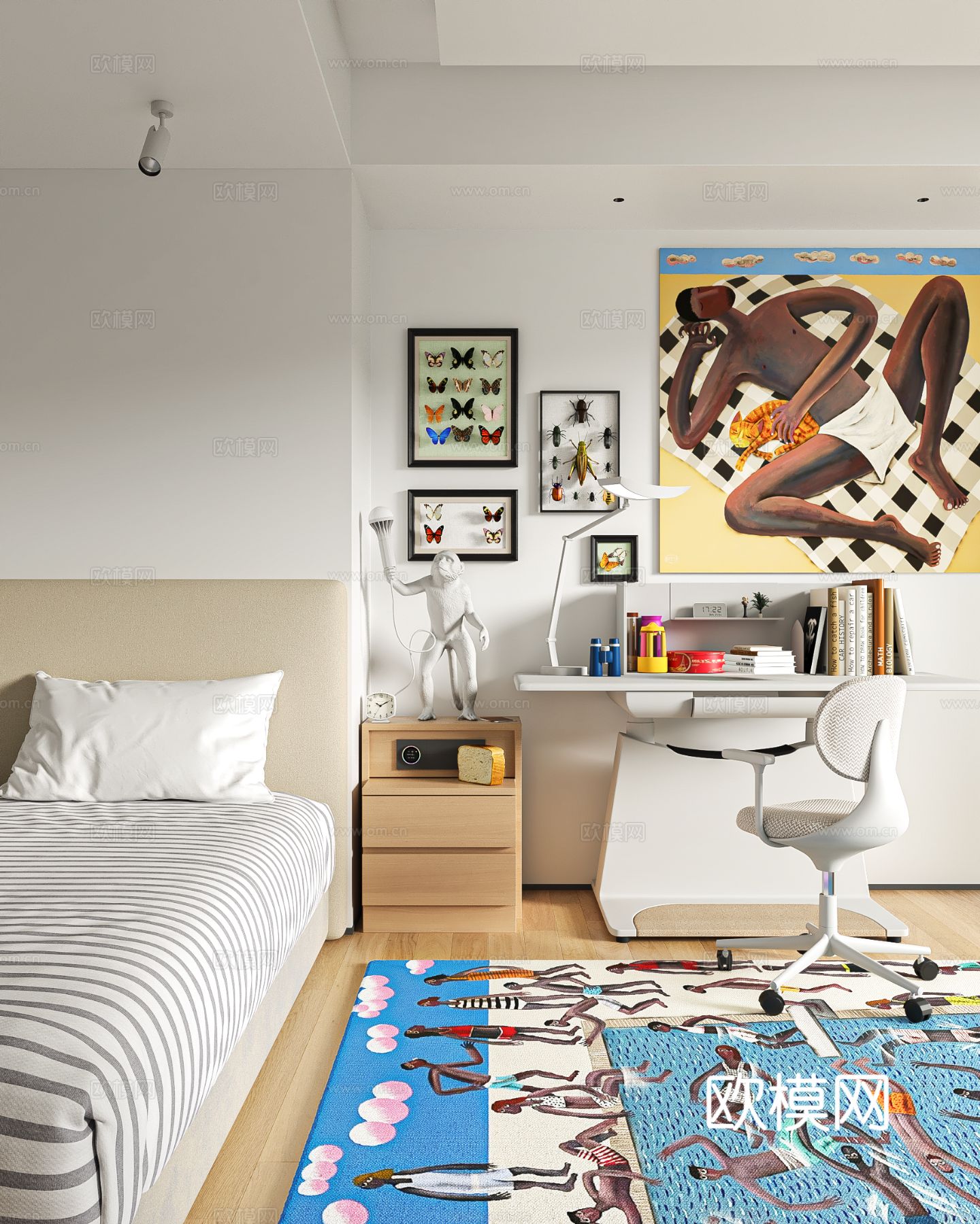 黄全|维⼏设计 男孩儿童房3d模型