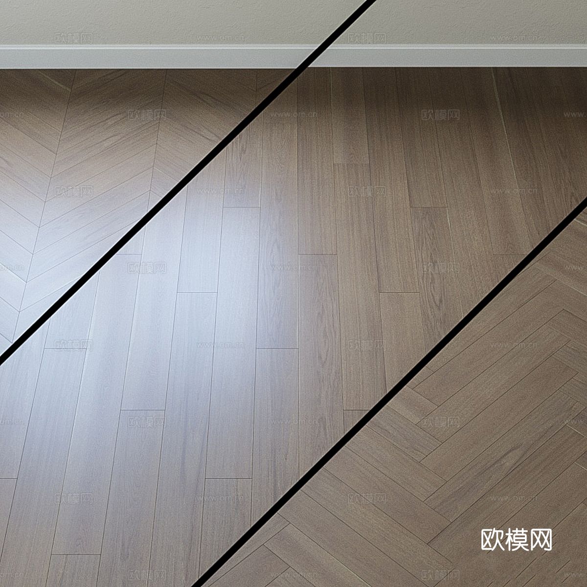 Upofloor（Upofloor）新古典地板 橡木拼花地板3d模型下载