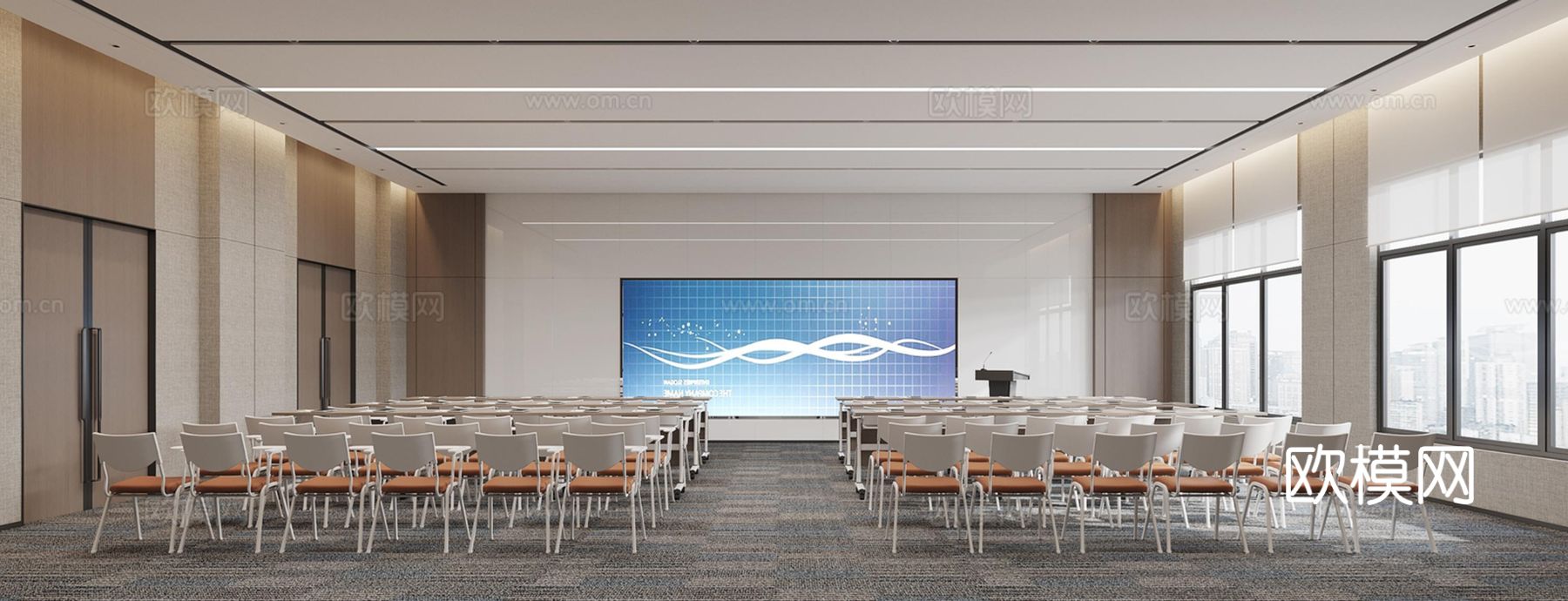 现代轻奢办公大楼效果图下载（渲染图3）