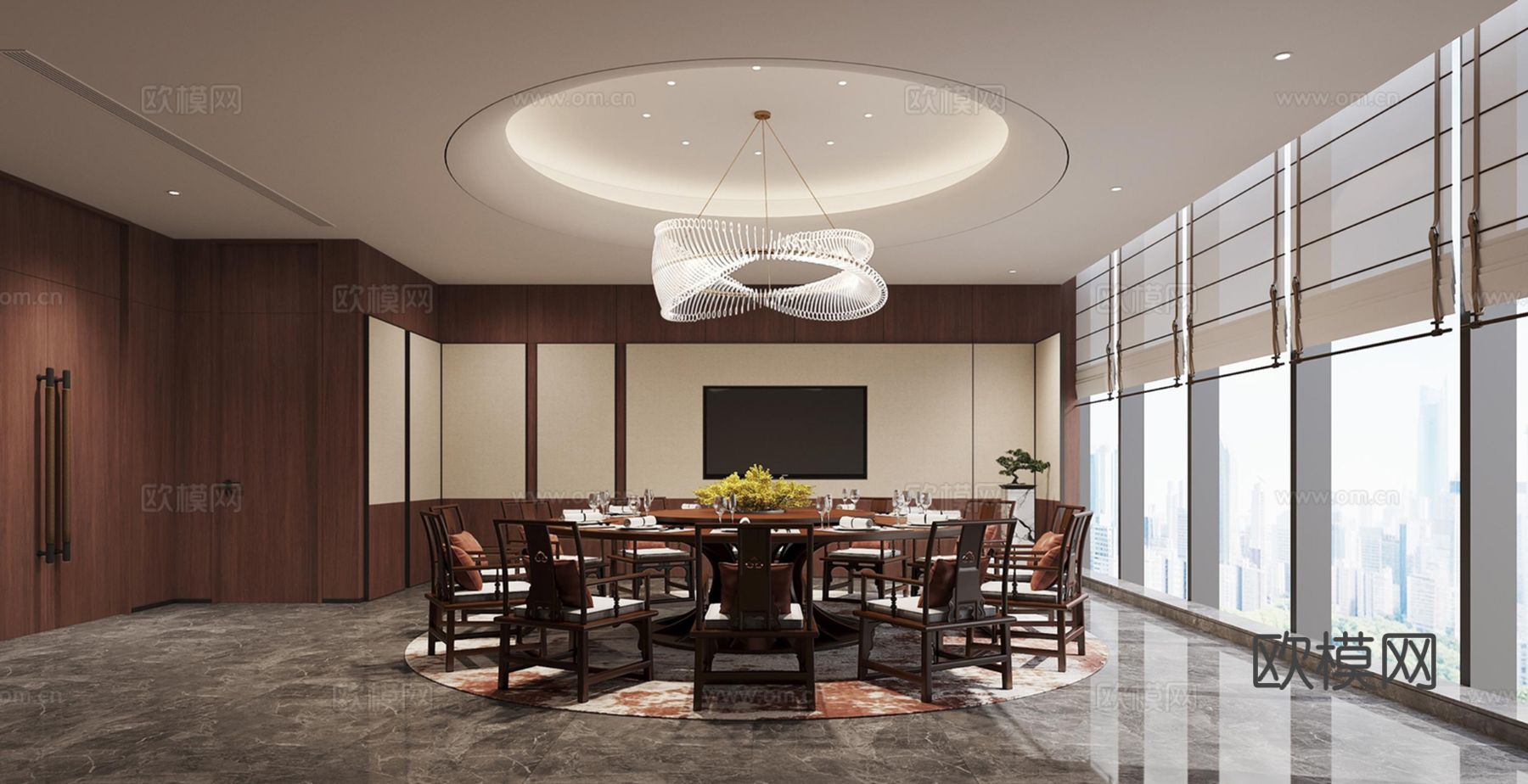 现代轻奢办公大楼效果图下载（渲染图9）