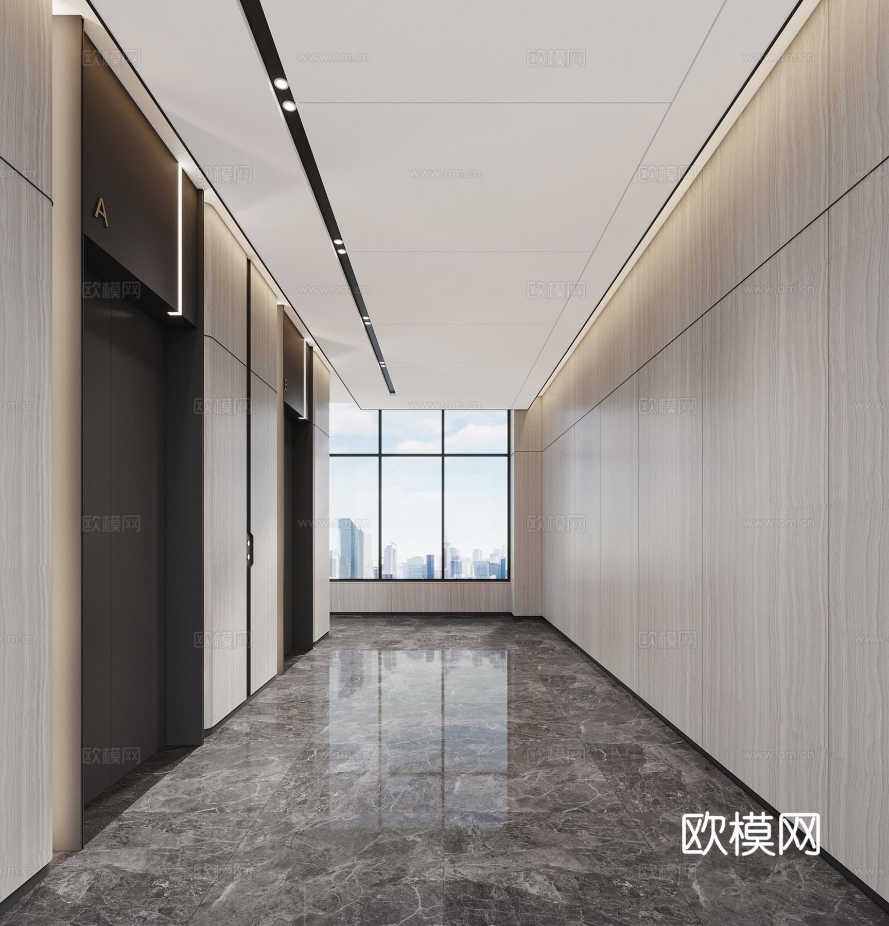 现代轻奢办公大楼效果图下载（渲染图4）