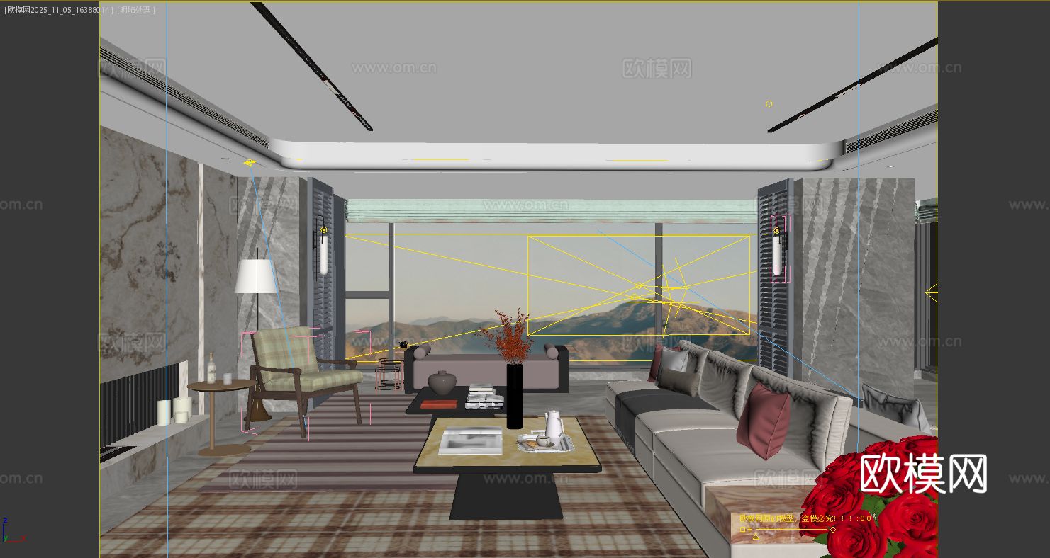 LSD葛亚曦设计|轻奢风大平层客厅3d模型