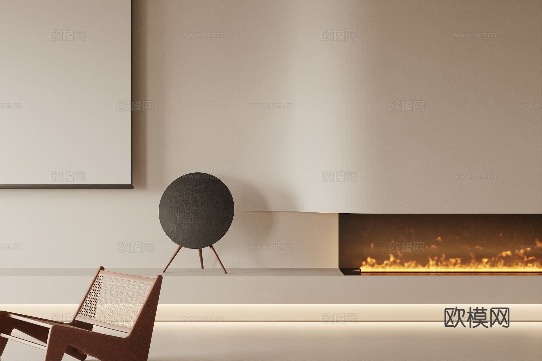 原木风家装案例客厅 卧室效果图下载（渲染图8）