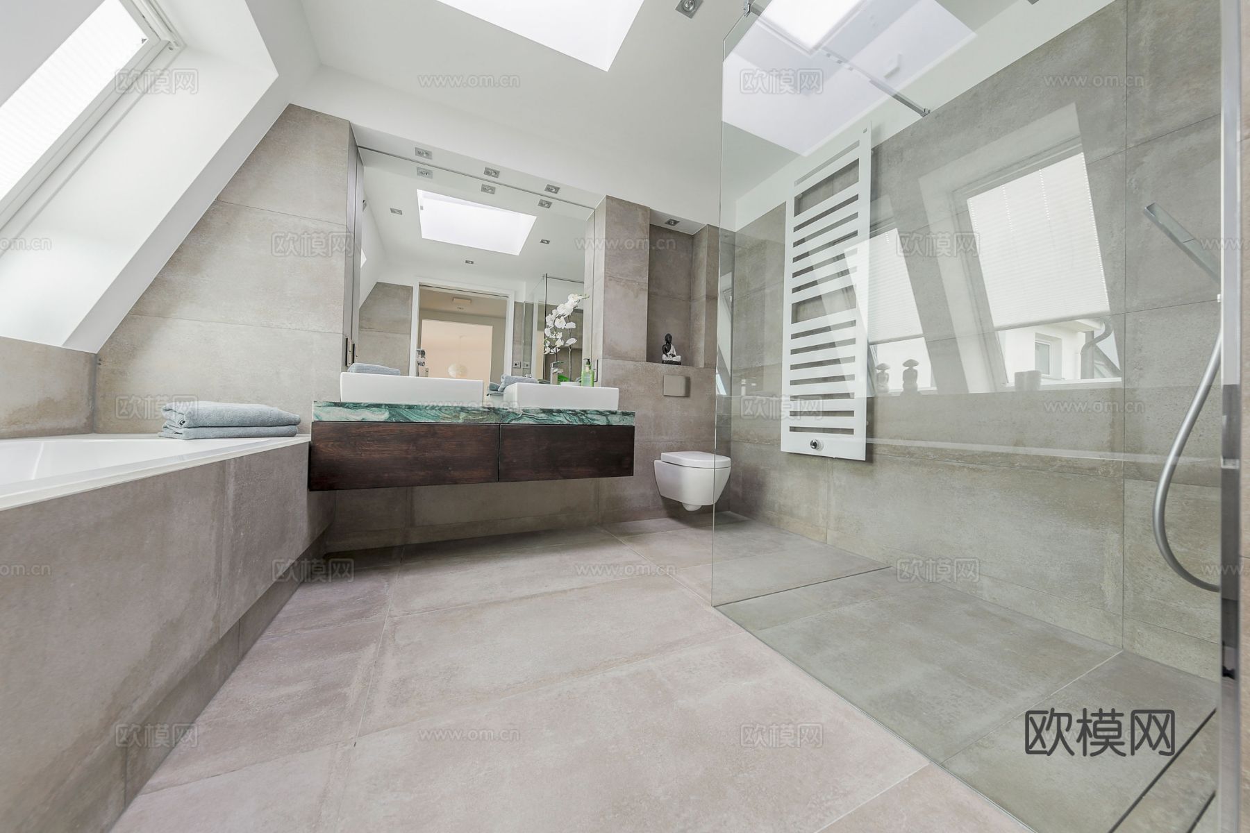 工业风公寓 家装设计 餐厅客厅 卧室效果图下载（渲染图6）