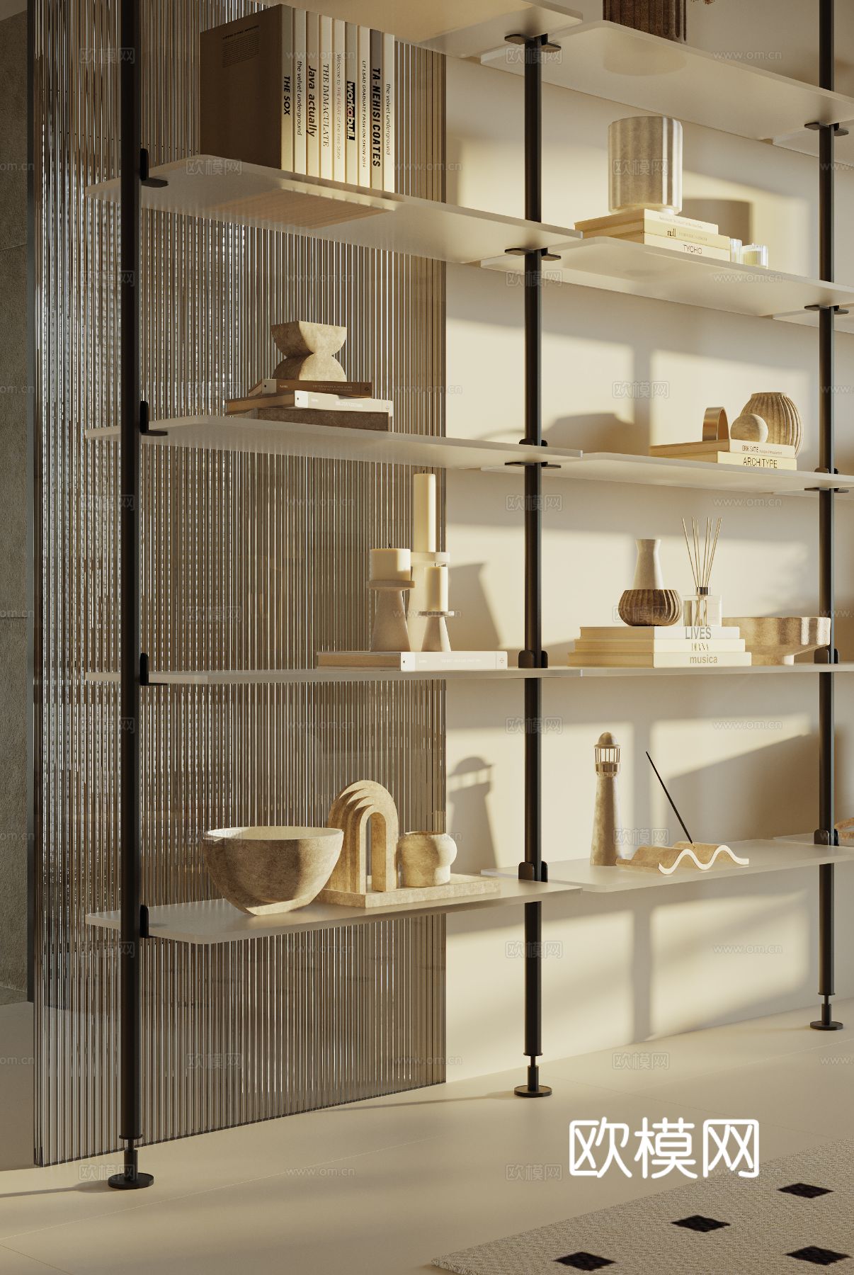 奶油风家装案例 客厅 卧室效果图下载（渲染图7）