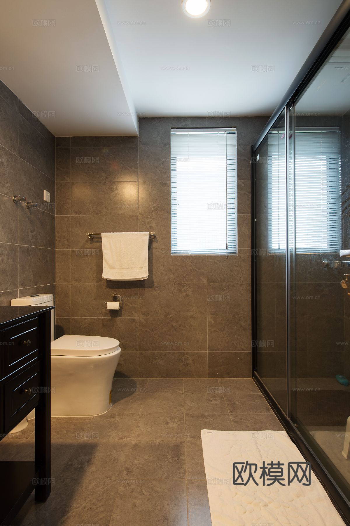 现代工业风平层家装 餐厅客厅卧室效果图下载（渲染图17）