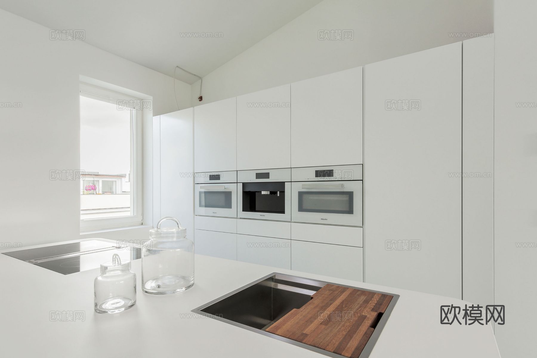 工业风公寓 家装设计 餐厅客厅 卧室效果图下载（渲染图4）