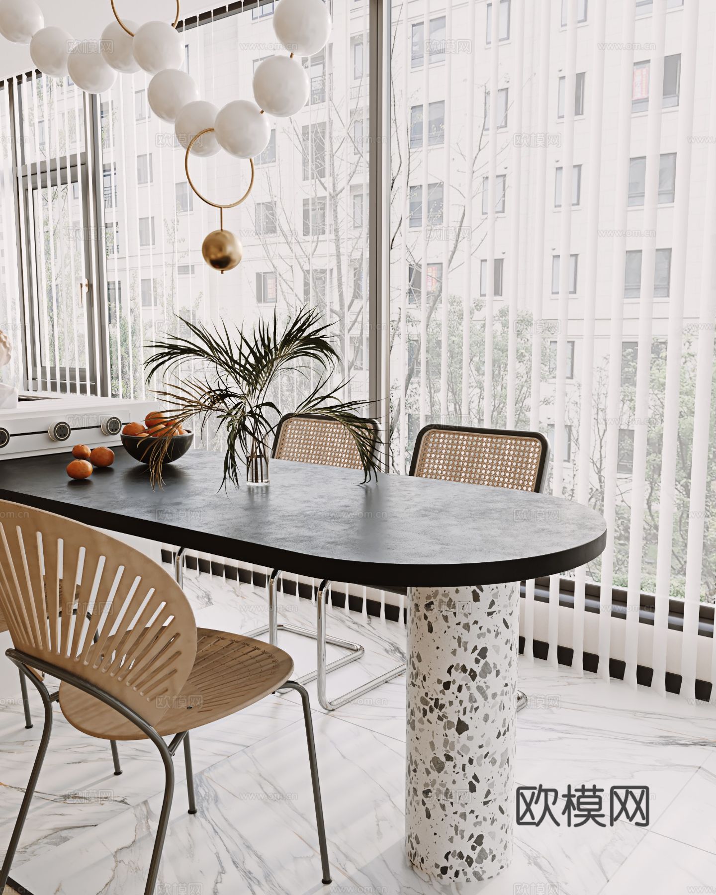 奶油风家装案例 客厅 卧室效果图下载（渲染图6）