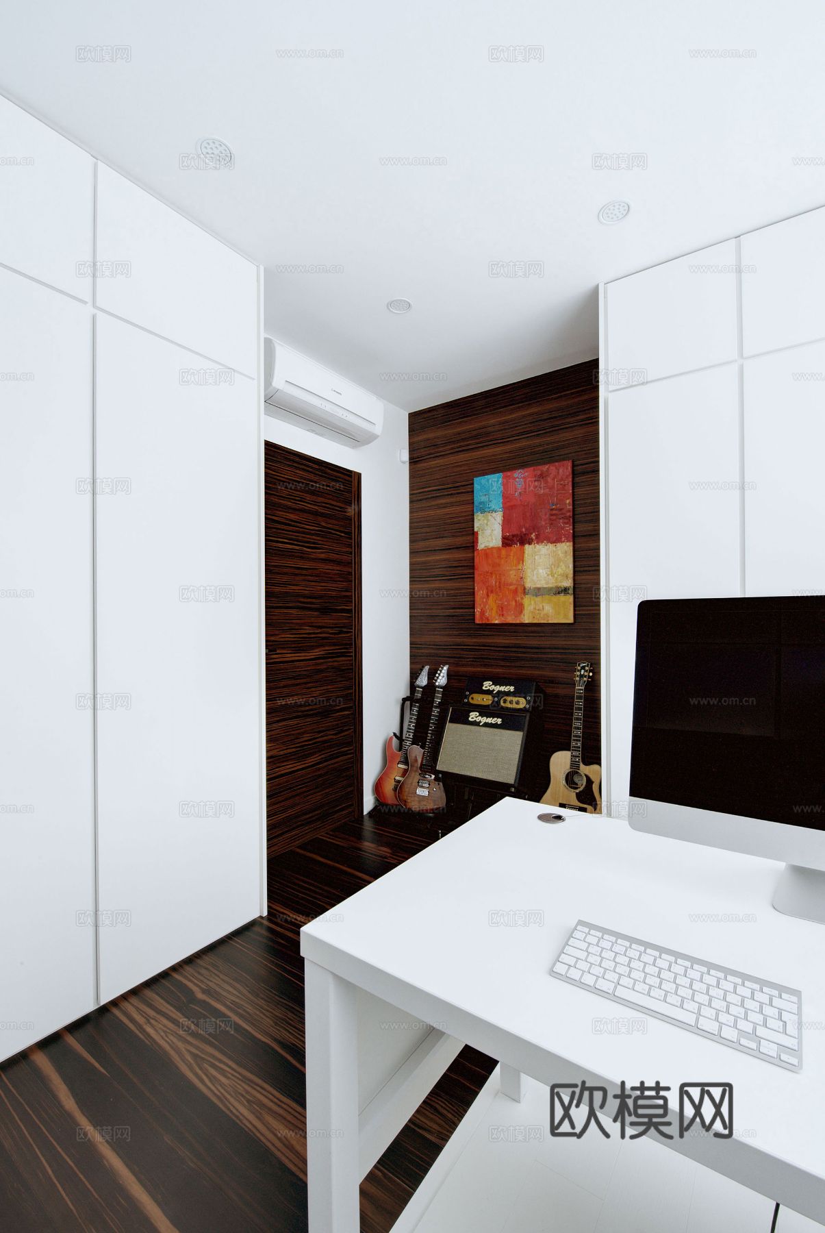 现代工业风家装设计 餐厅客厅卧室效果图下载（渲染图7）