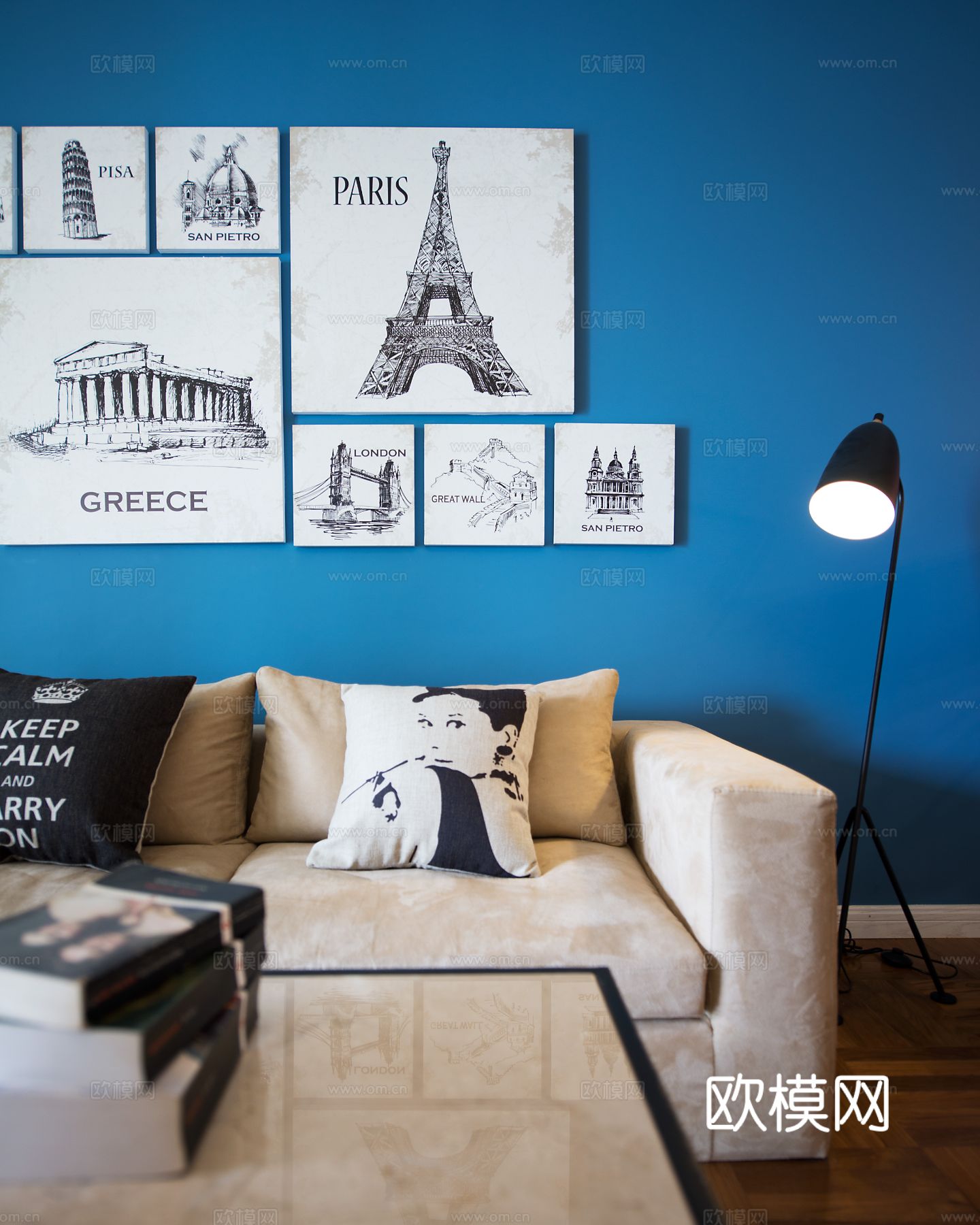 现代工业风平层家装 餐厅客厅卧室效果图下载（渲染图15）