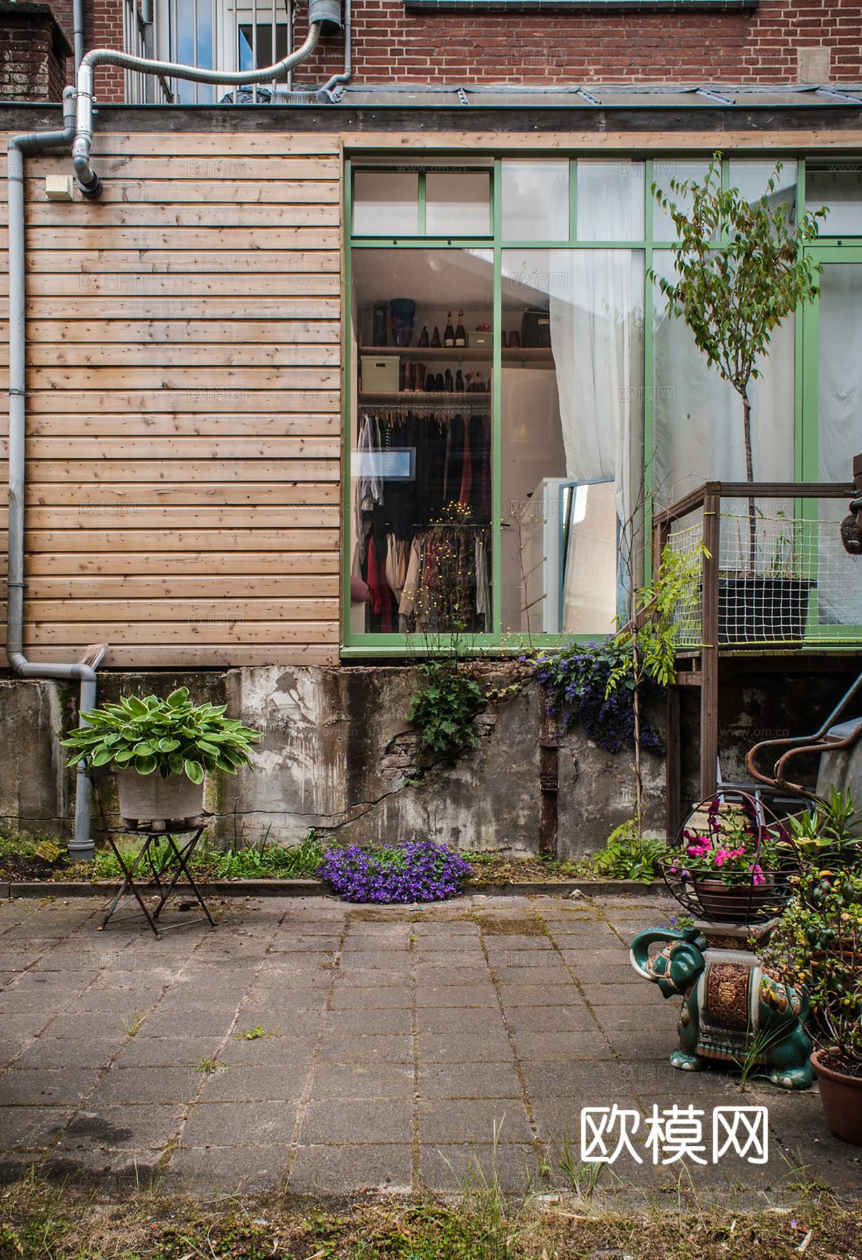 现代工业风公寓 家装设计 餐厅 客厅 卧室效果图下载（渲染图2）