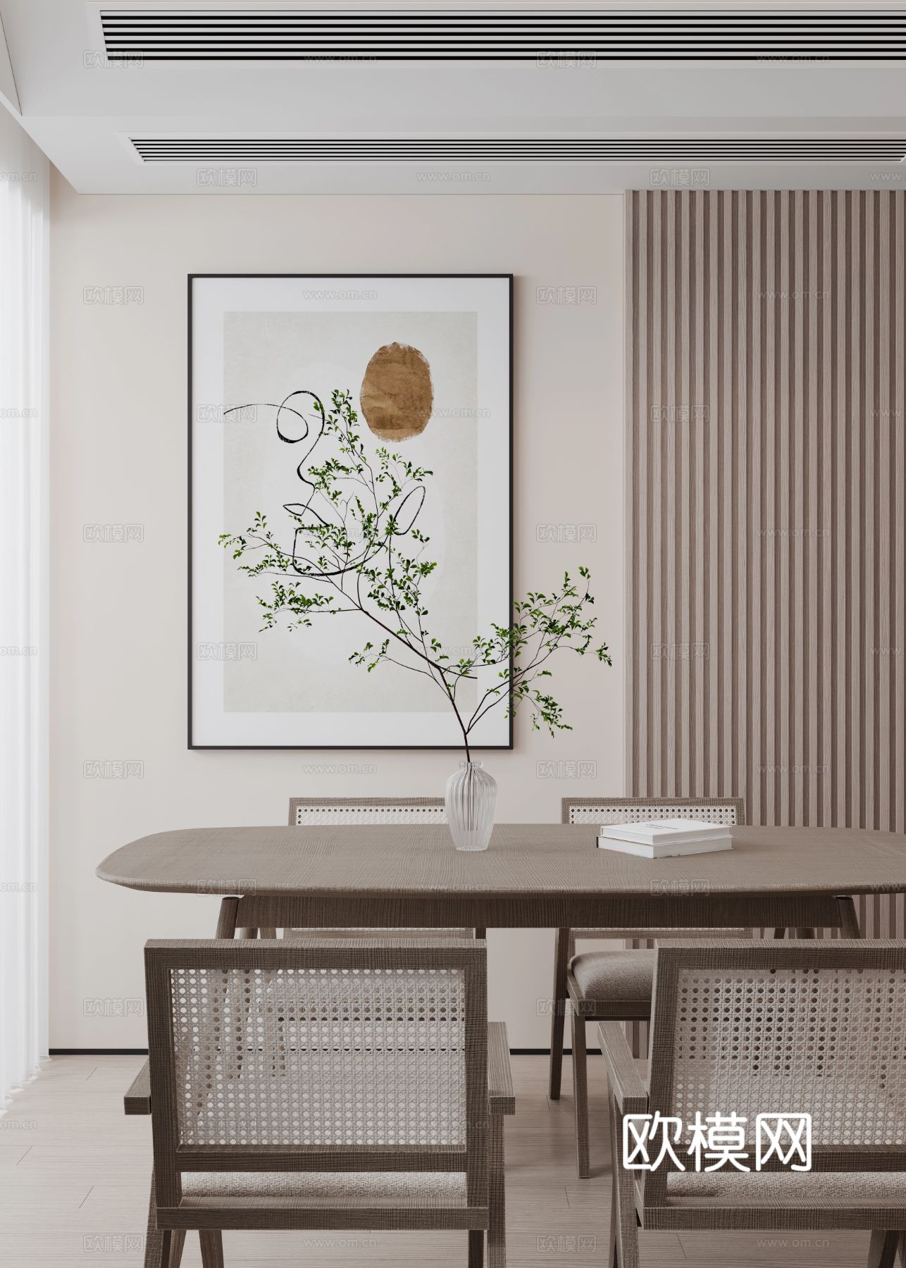 奶油风家装案例 客厅卧室效果图下载（渲染图7）