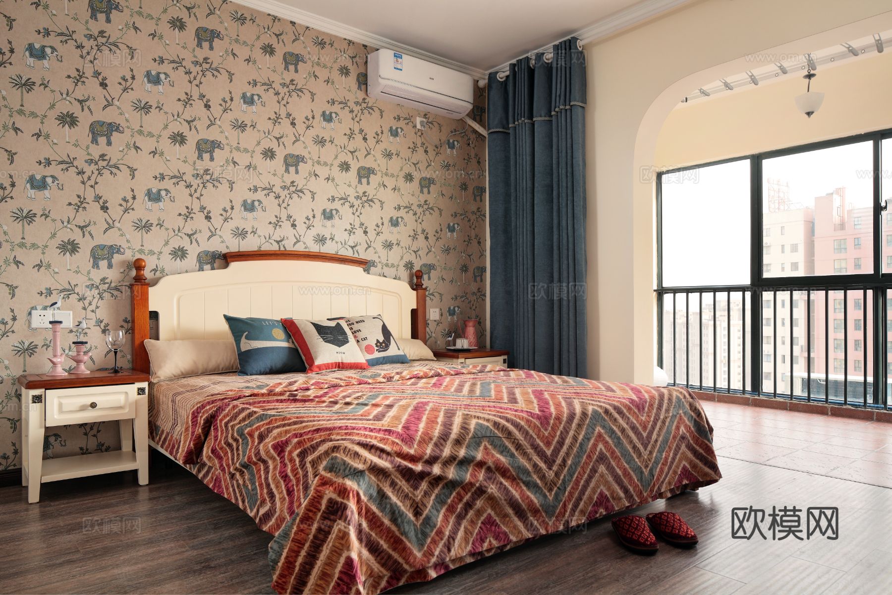 现代工业风公寓 家装设计 餐厅客厅卧室效果图下载（渲染图8）