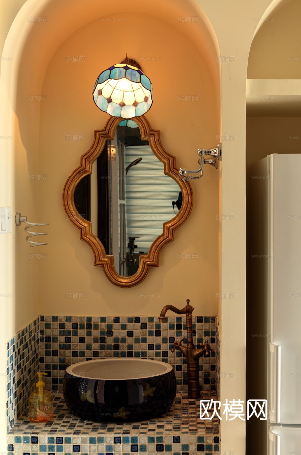 现代工业风公寓 家装设计 餐厅客厅卧室效果图下载（渲染图2）