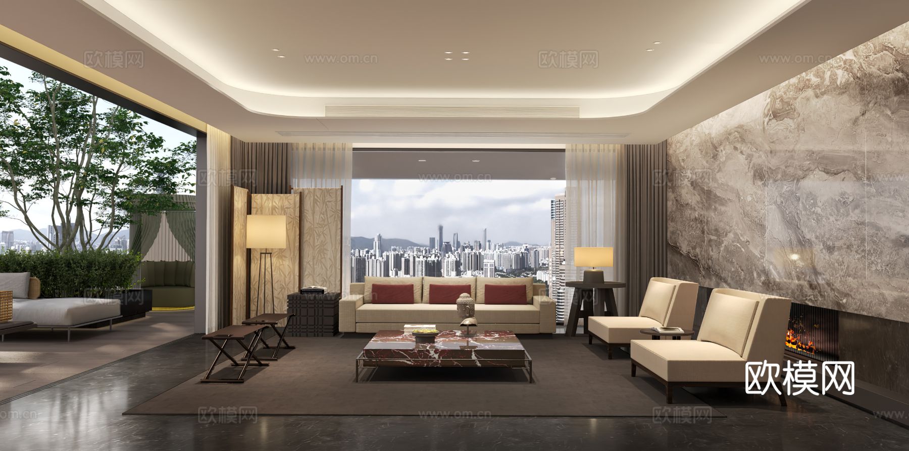 唐忠汉|大平层客厅3d模型