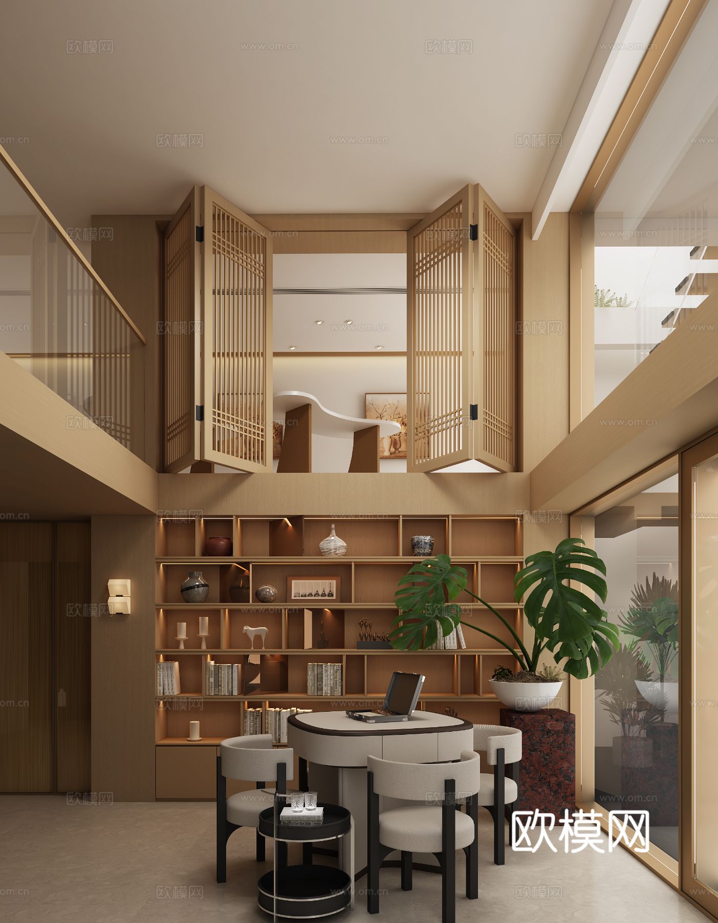 梁景华 x 毛超 别墅休闲区3d模型