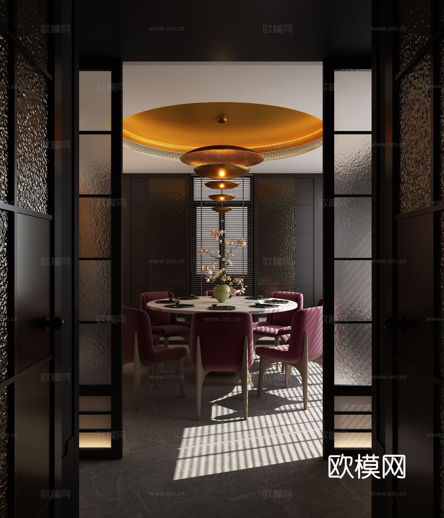 无间设计| 吴滨 海派餐厅包房3d模型