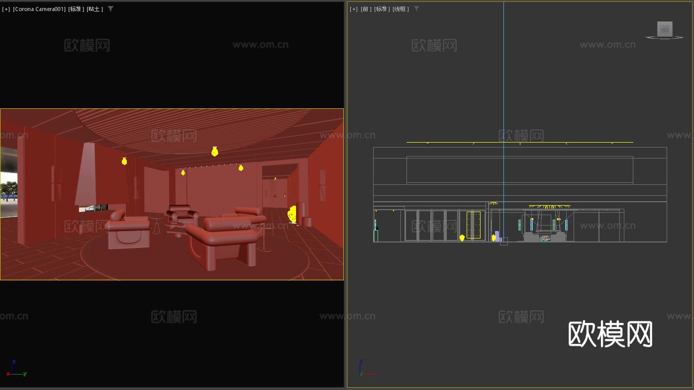 雅布新疆阿勒泰禾木康莱德希尔顿双品牌酒店3d模型