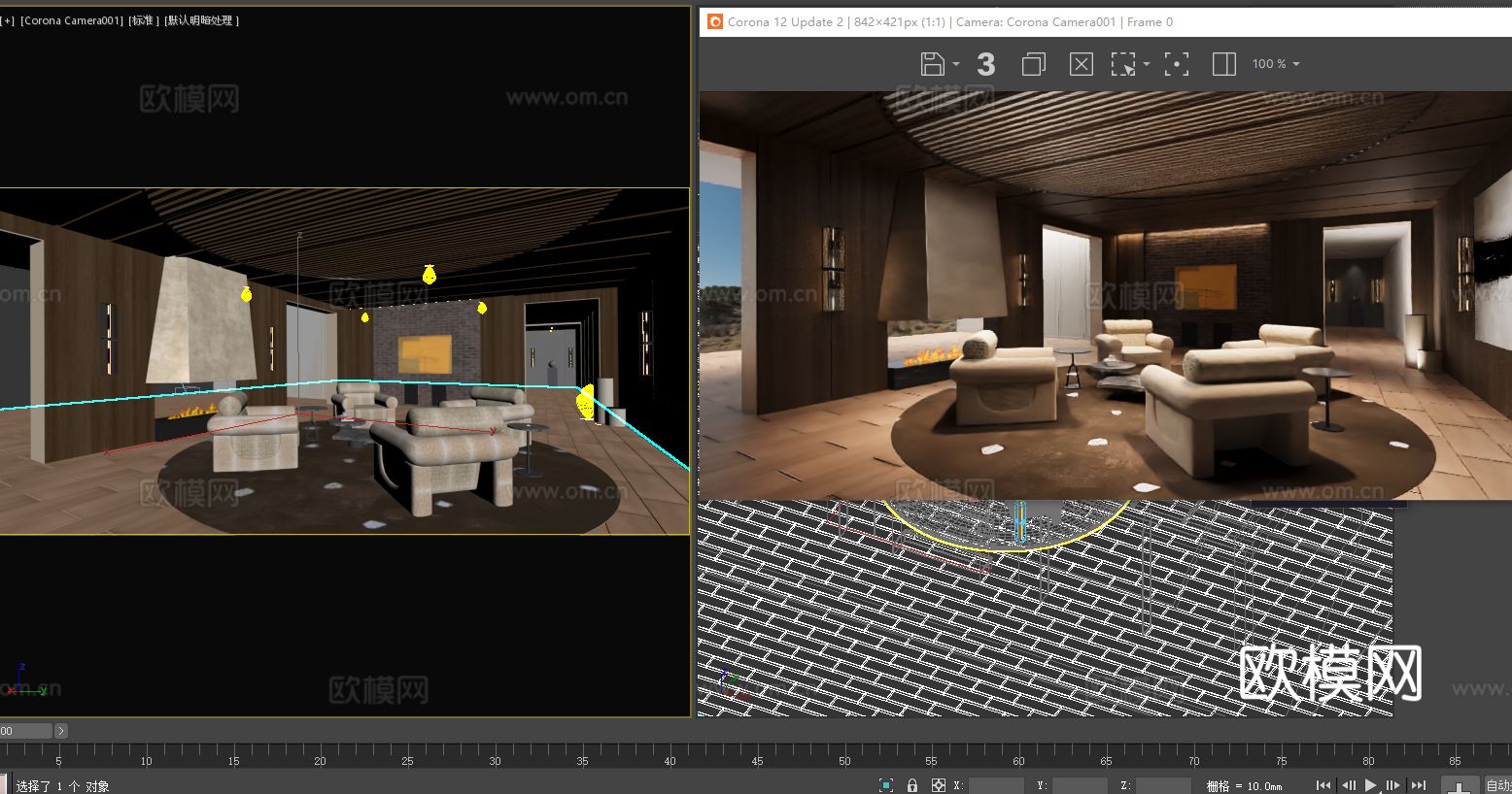 雅布新疆阿勒泰禾木康莱德希尔顿双品牌酒店3d模型