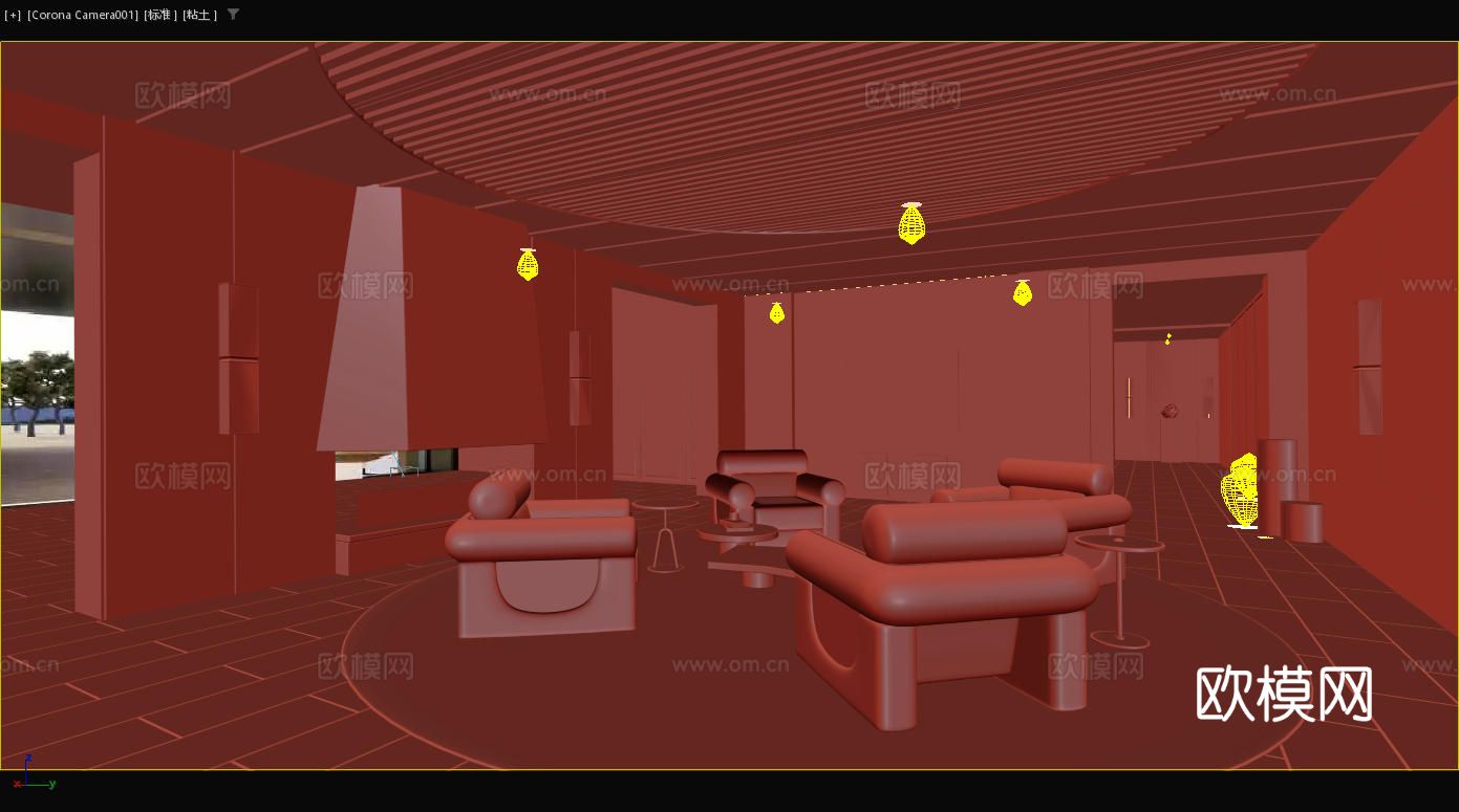 雅布新疆阿勒泰禾木康莱德希尔顿双品牌酒店3d模型