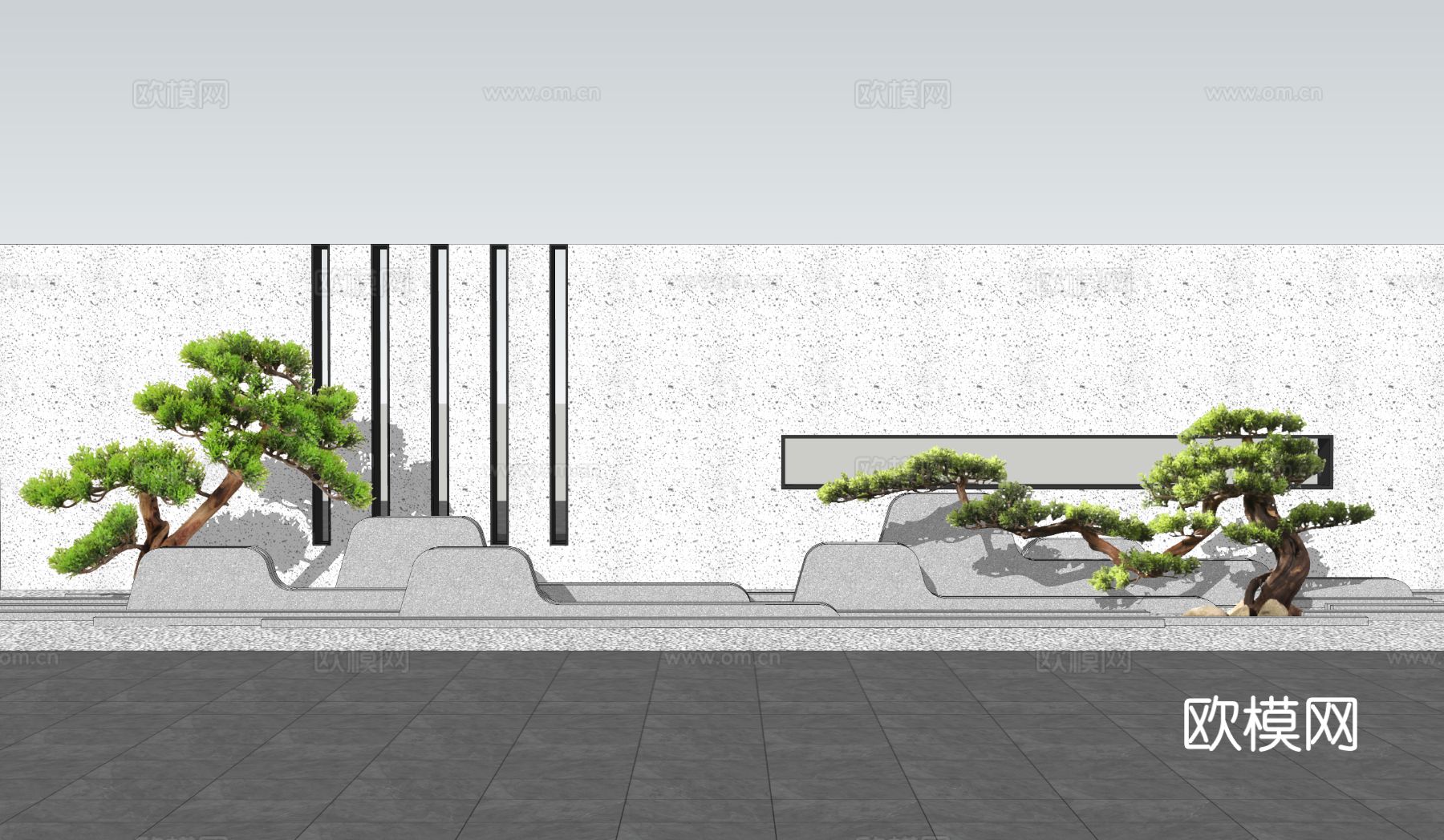 室内园林景观su模型