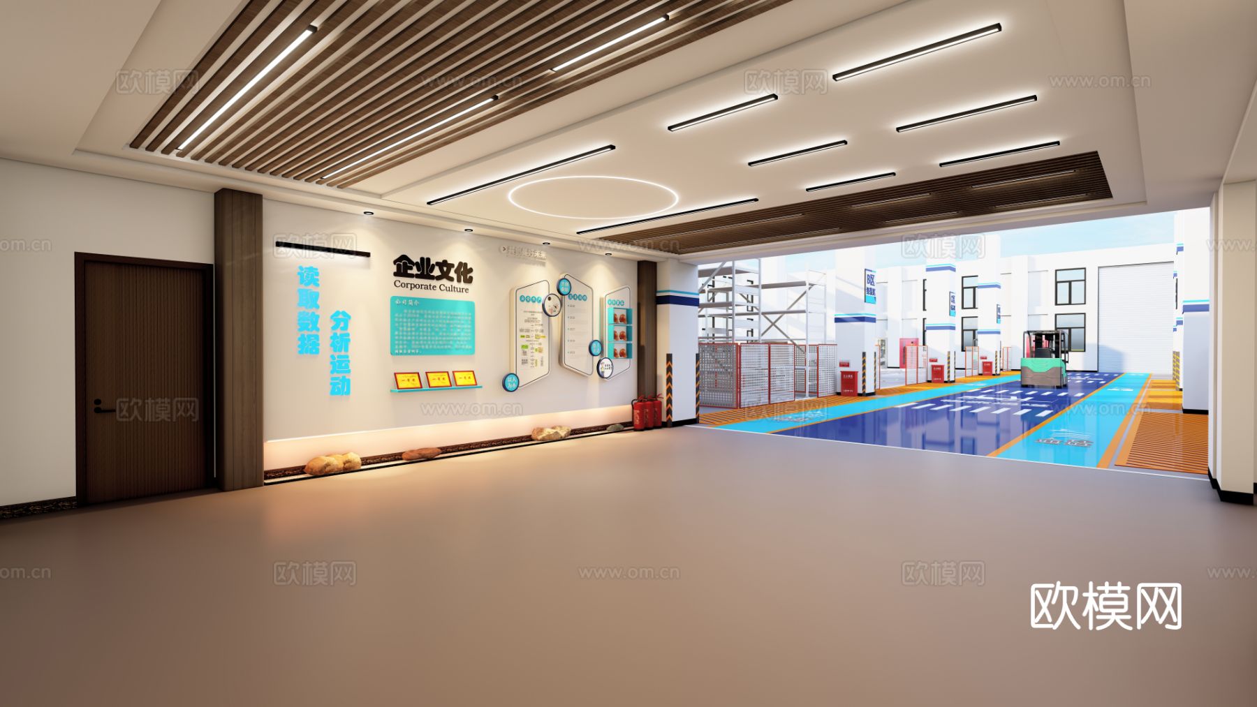 工业风工厂展厅装修效果图下载（渲染图3）