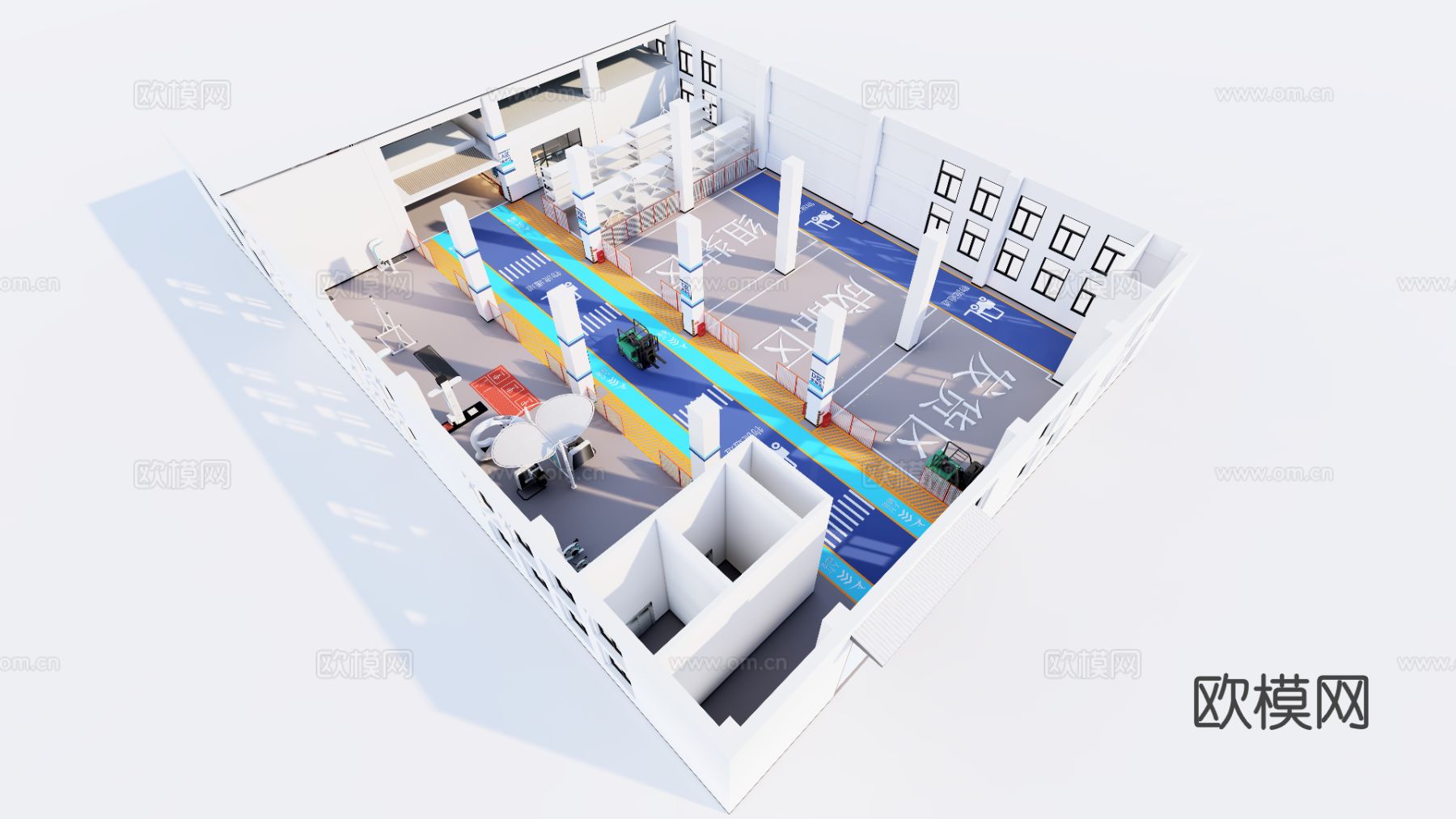 工业风工厂展厅装修效果图下载（渲染图1）