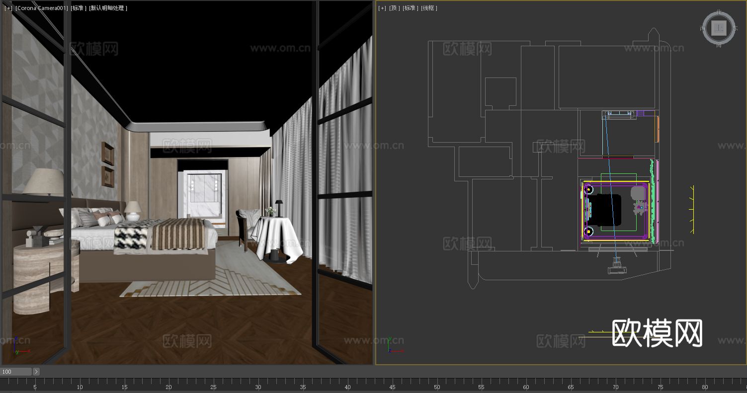 李益中温州第四代住宅主卧室3d模型